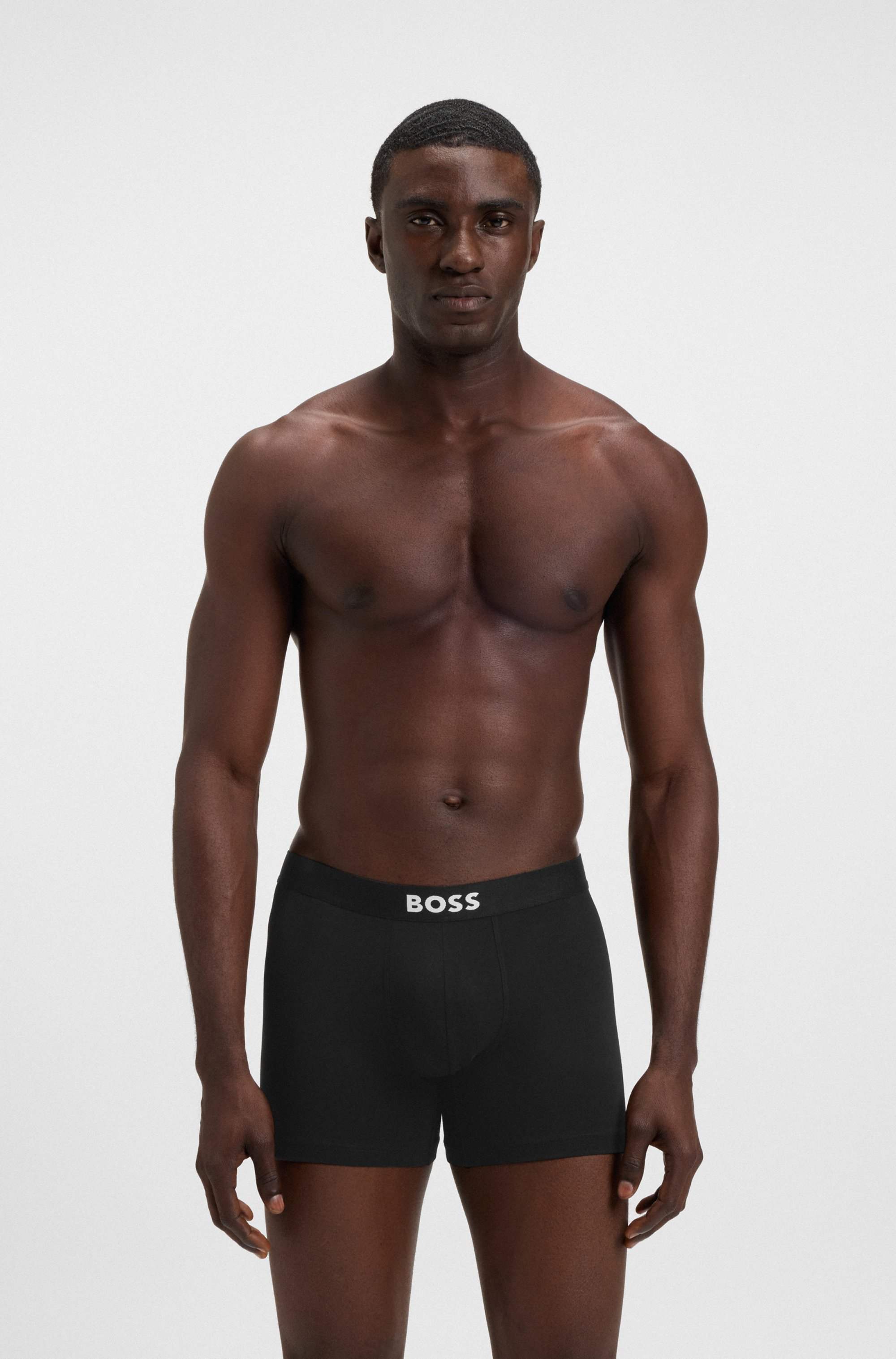 Three-pack of boxer briefs in stretch cotton