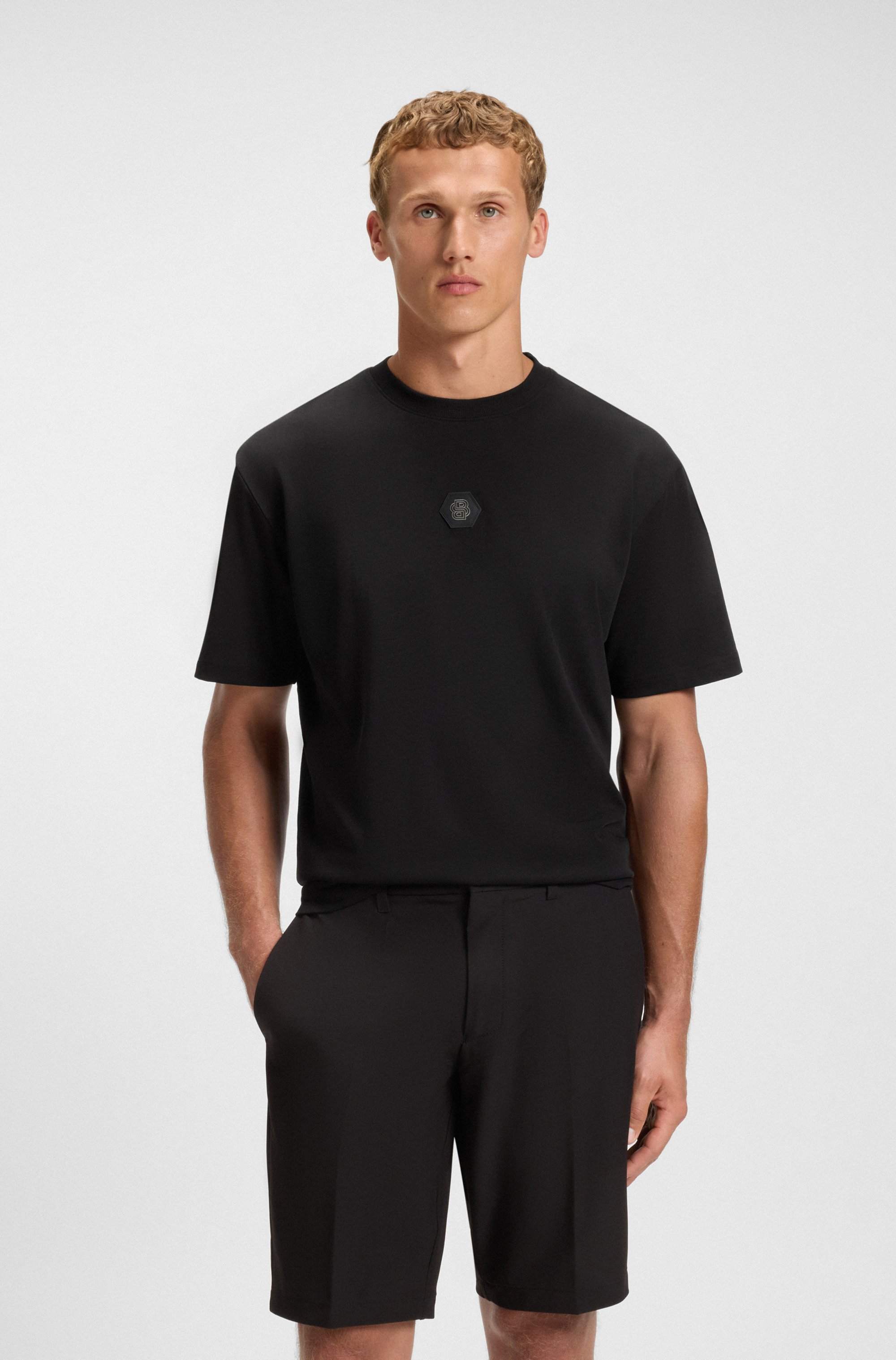 Cotton-jersey T-shirt with Double B monogram