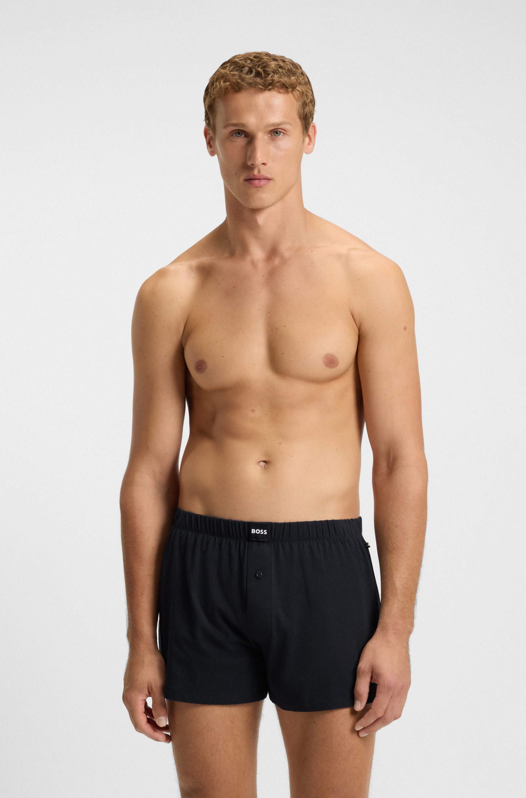 Two-pack of boxer shorts in stretch-cotton jersey