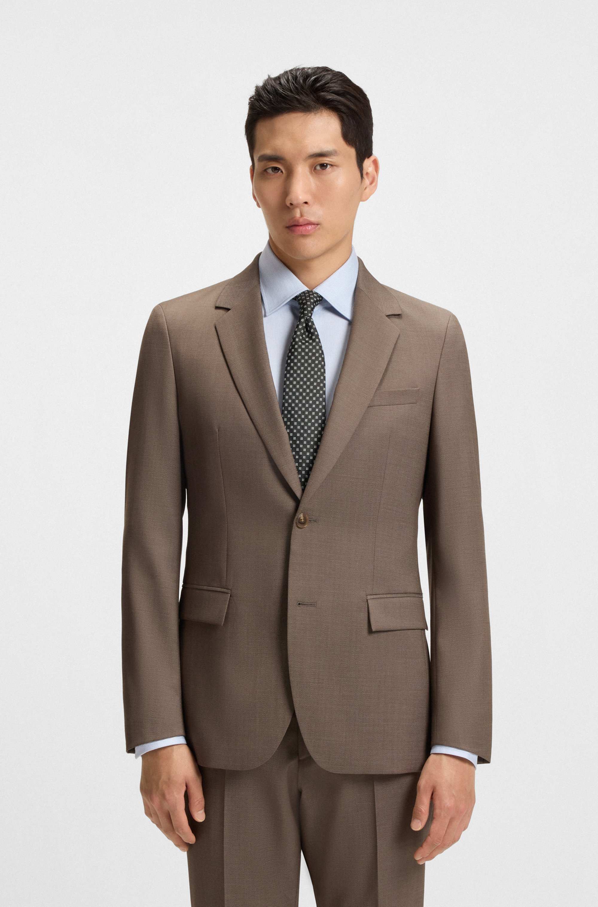 Silk-blend tie with jacquard pattern