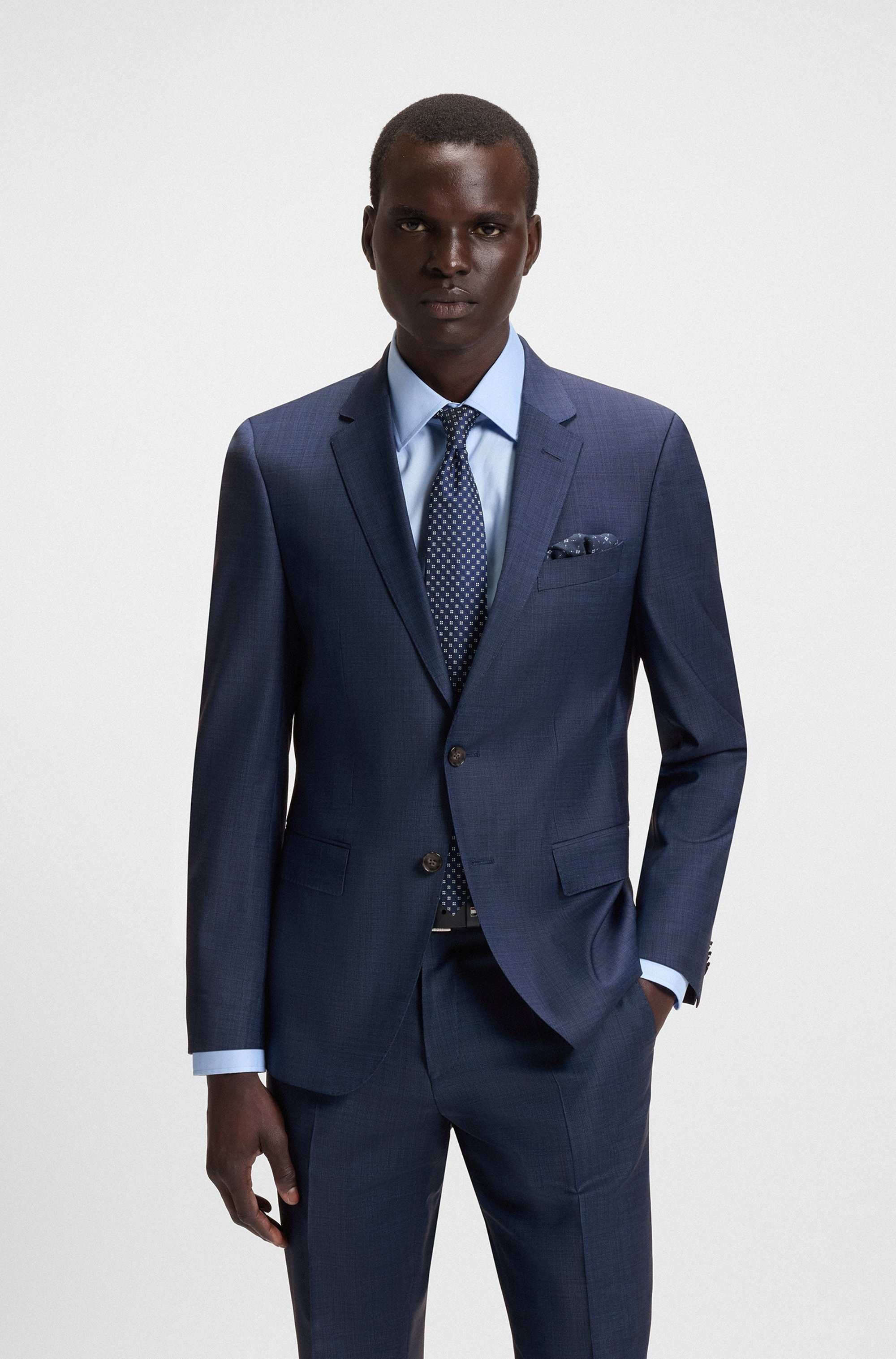 Silk-blend tie with jacquard pattern