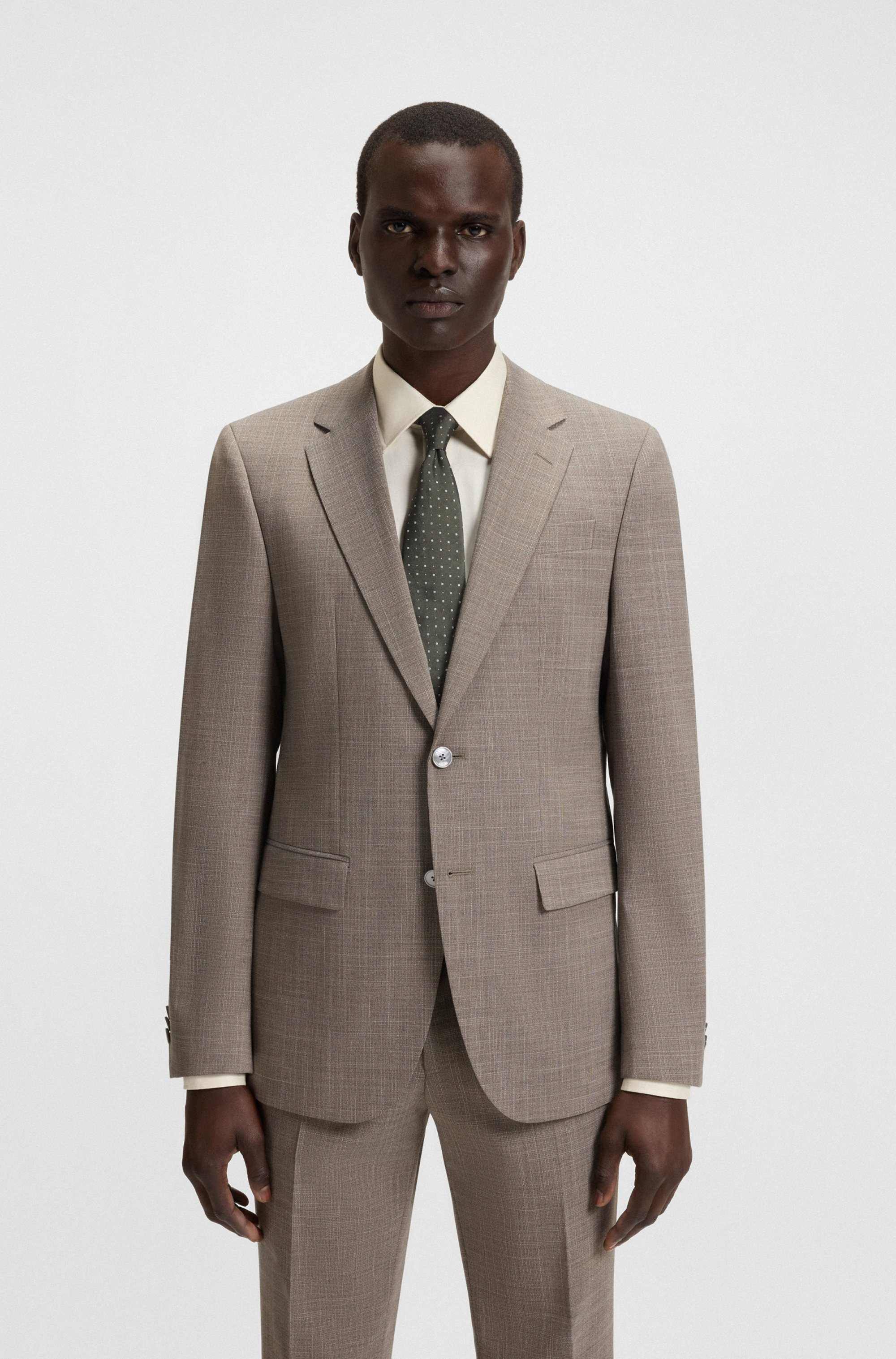 Silk-blend tie with jacquard pattern