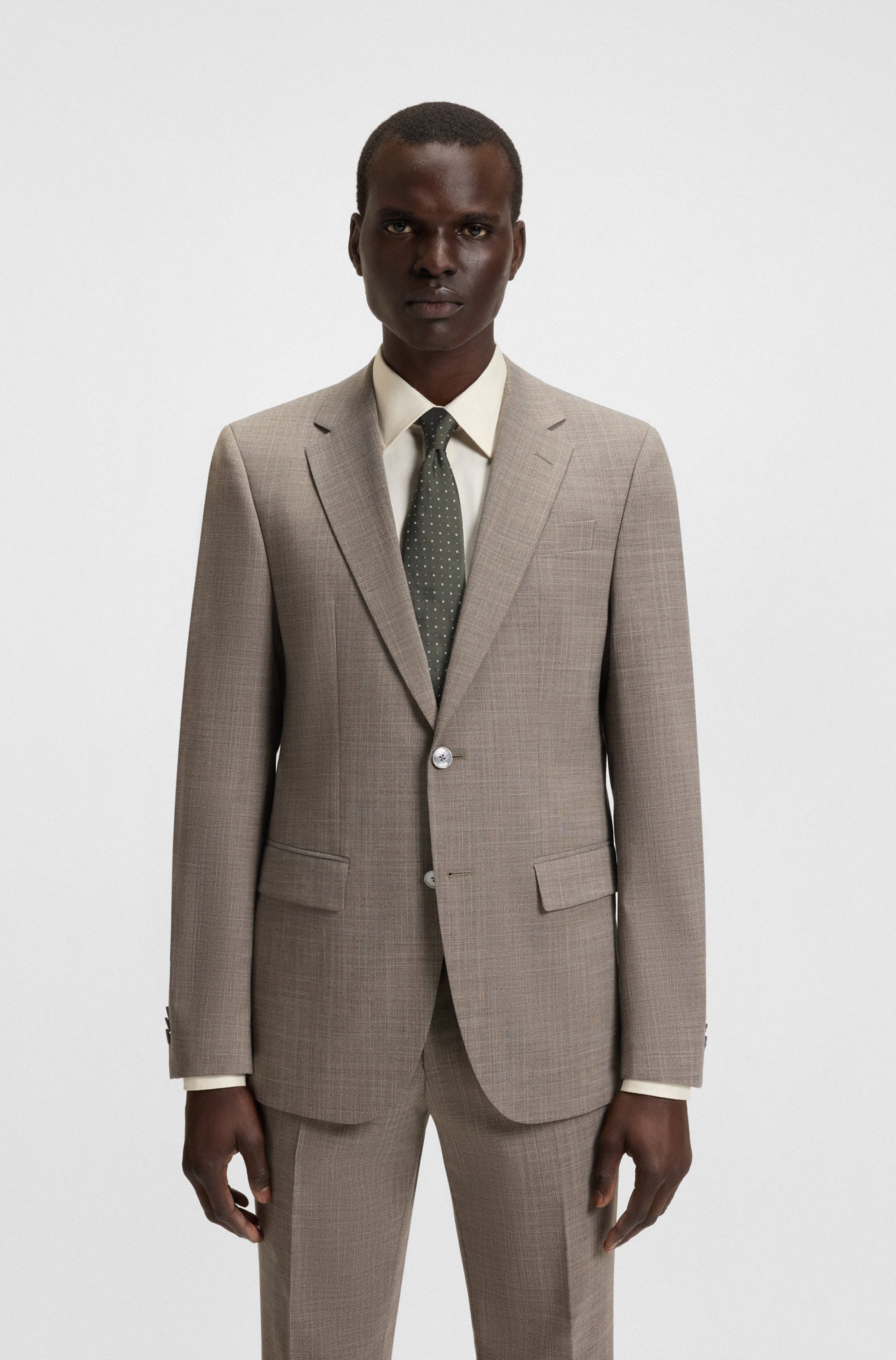 Silk-blend tie with jacquard pattern