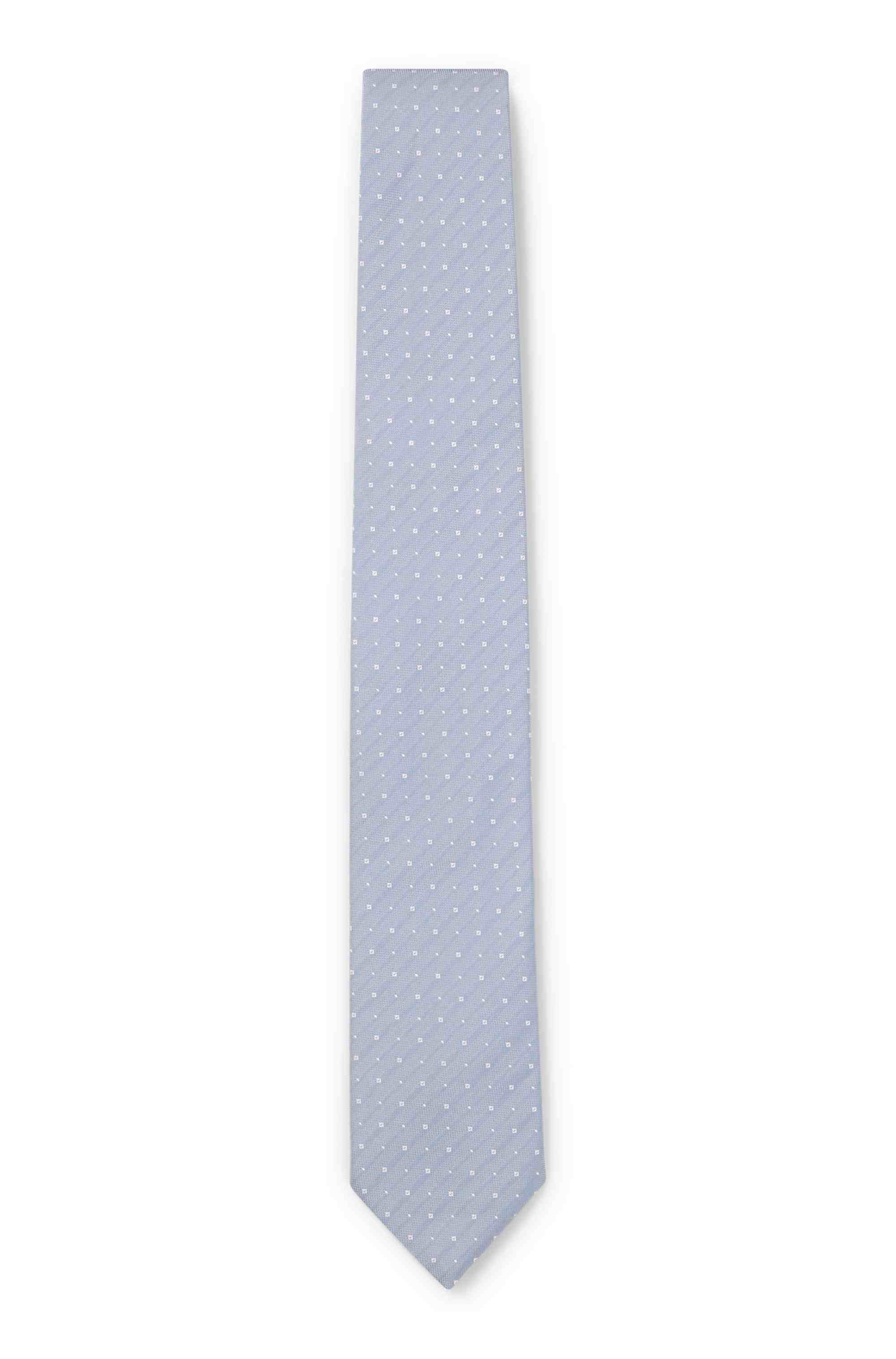 Silk-blend tie with jacquard pattern