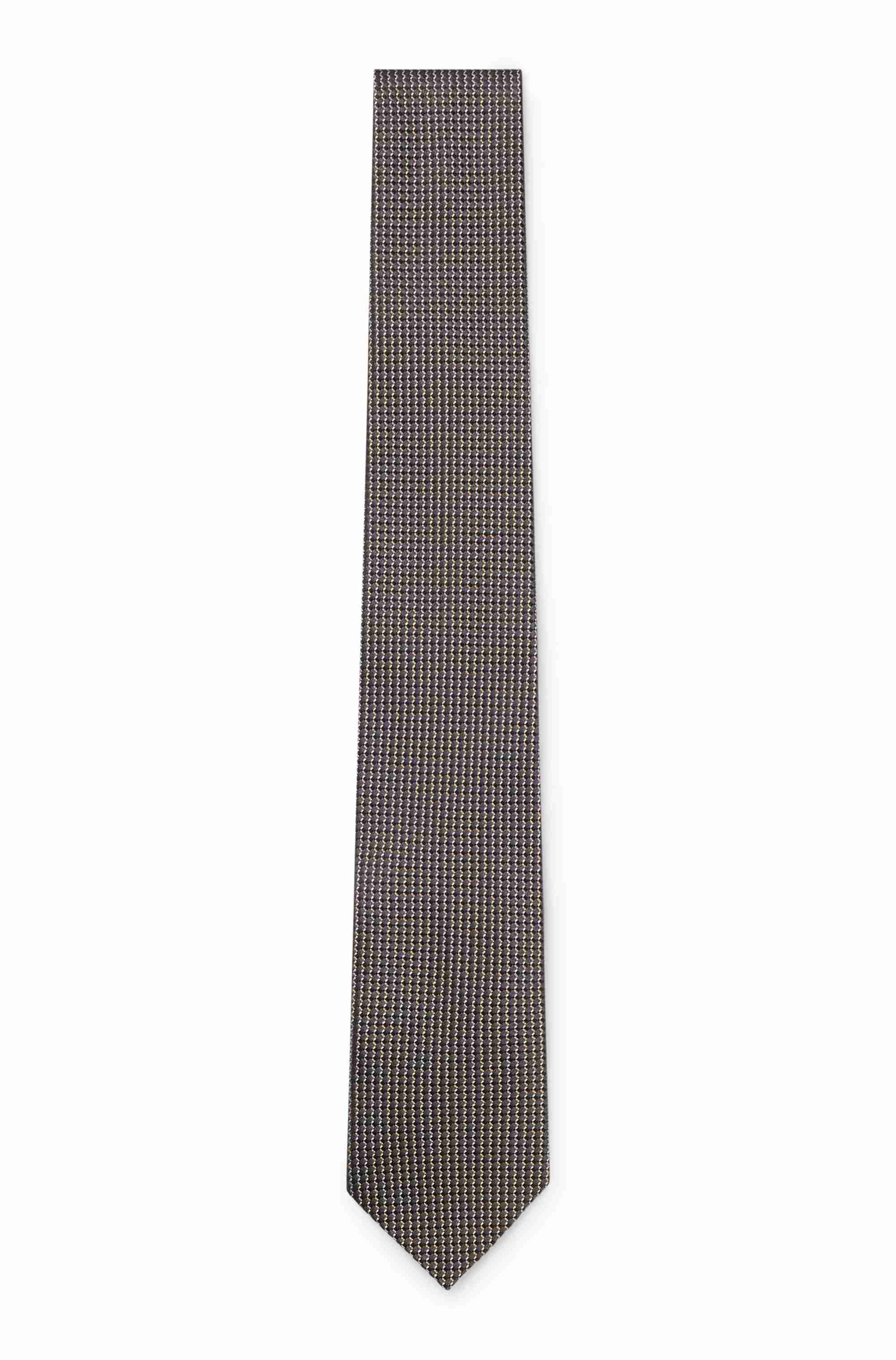 Silk tie with micro pattern