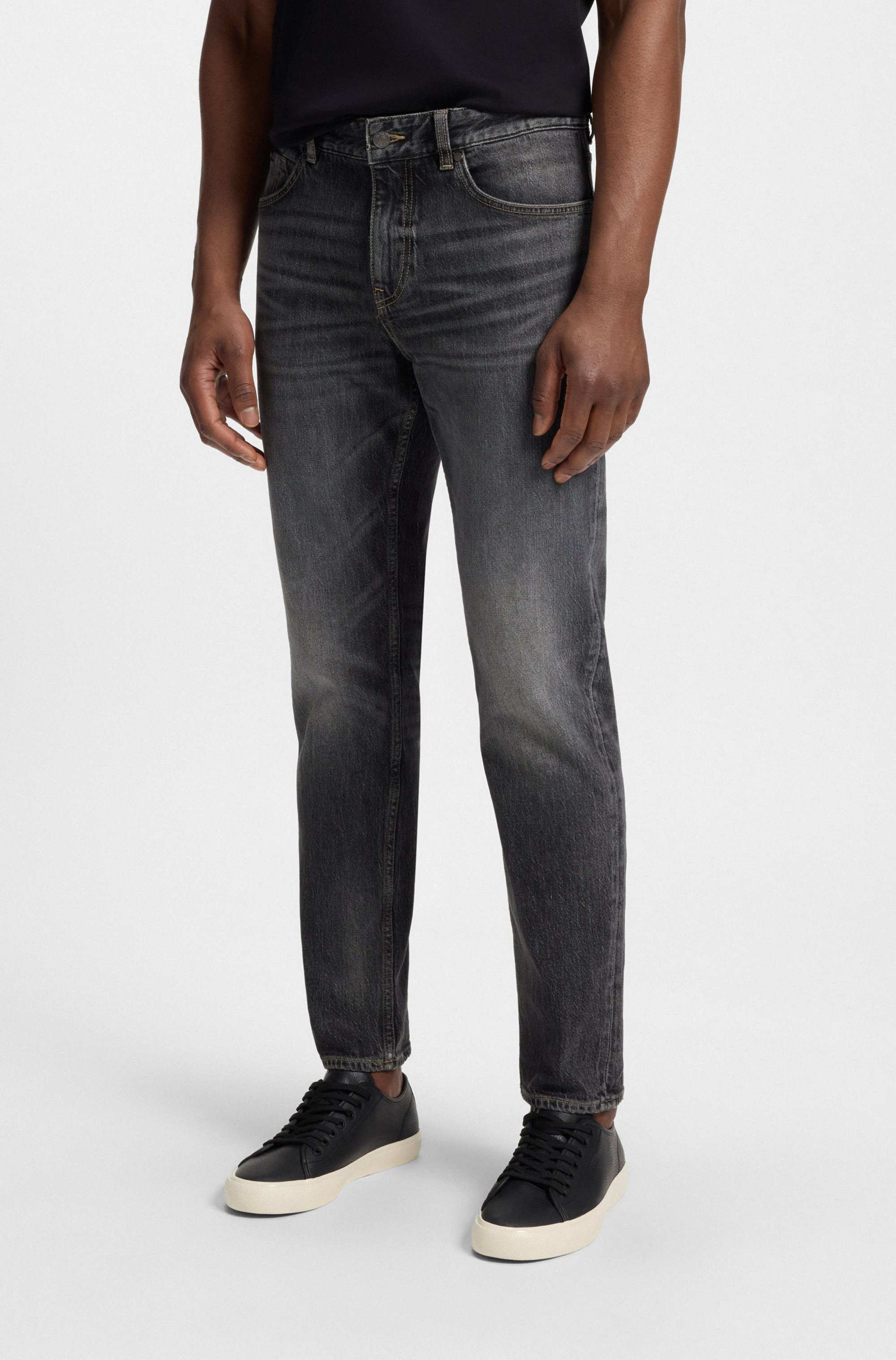Maine regular-fit jeans in grey comfort-stretch denim