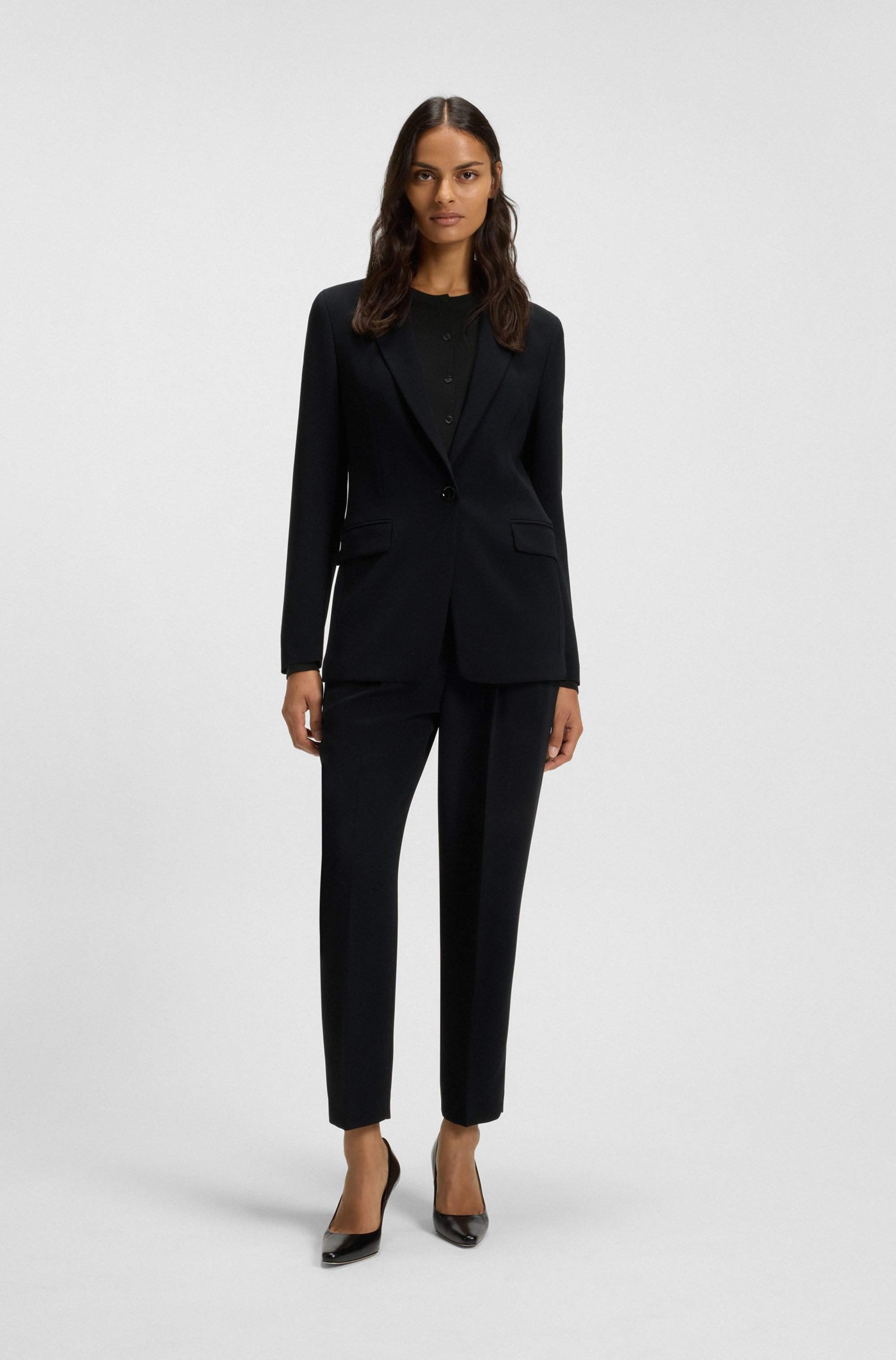 Button-up cardigan in extra-fine merino wool