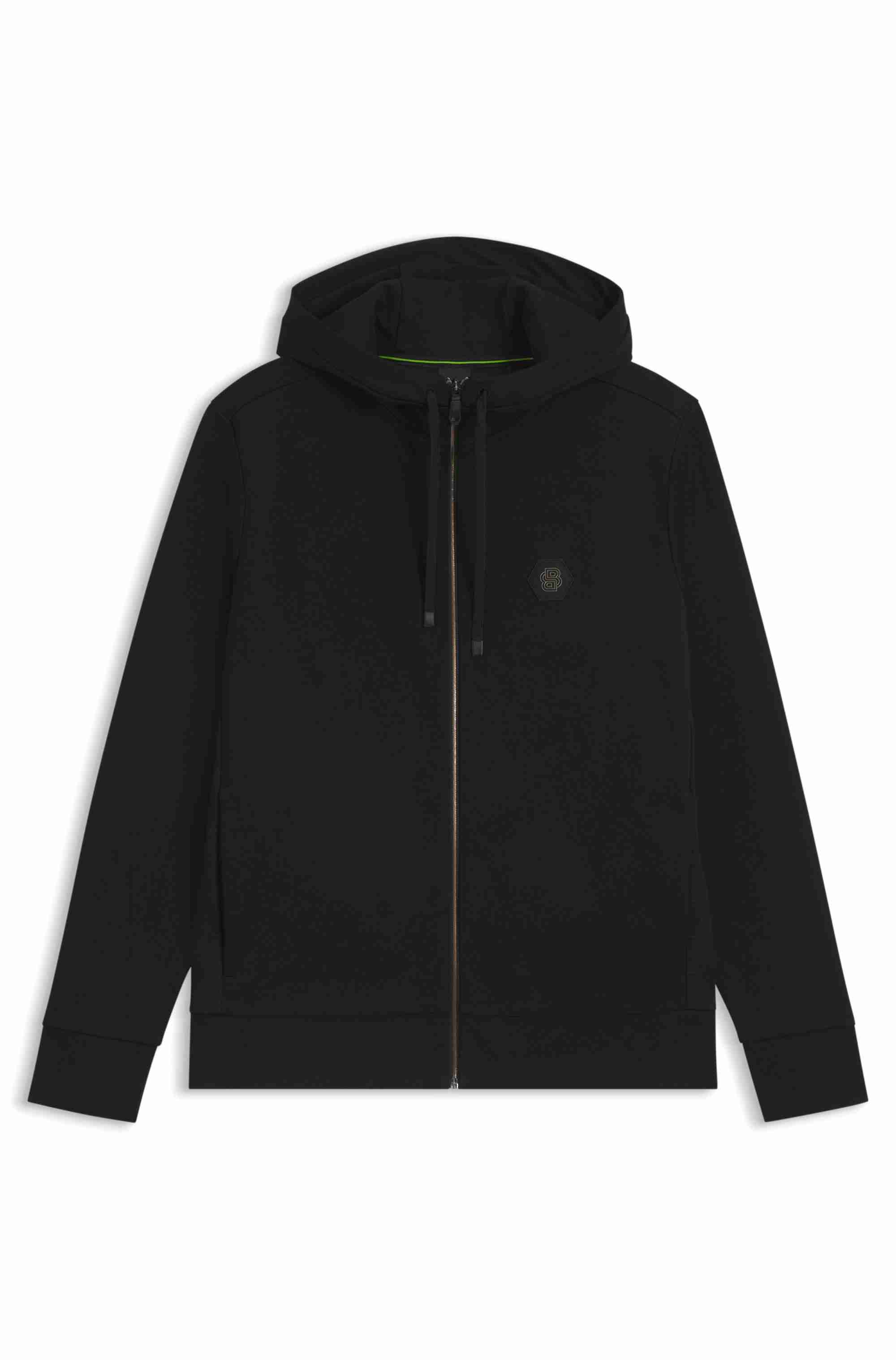 Relaxed-fit cotton-blend hoodie with Double B monogram