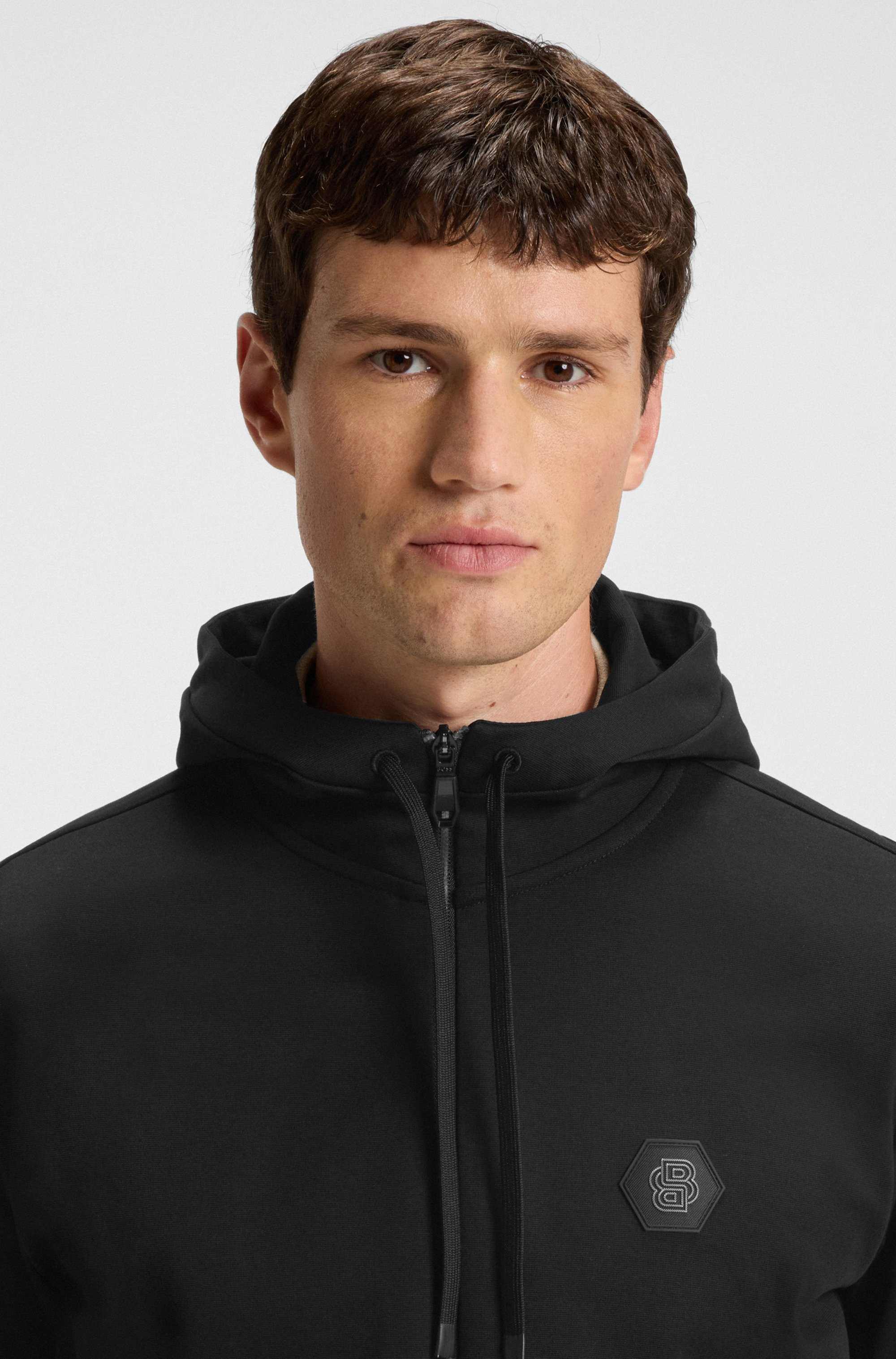 Relaxed-fit cotton-blend hoodie with Double B monogram
