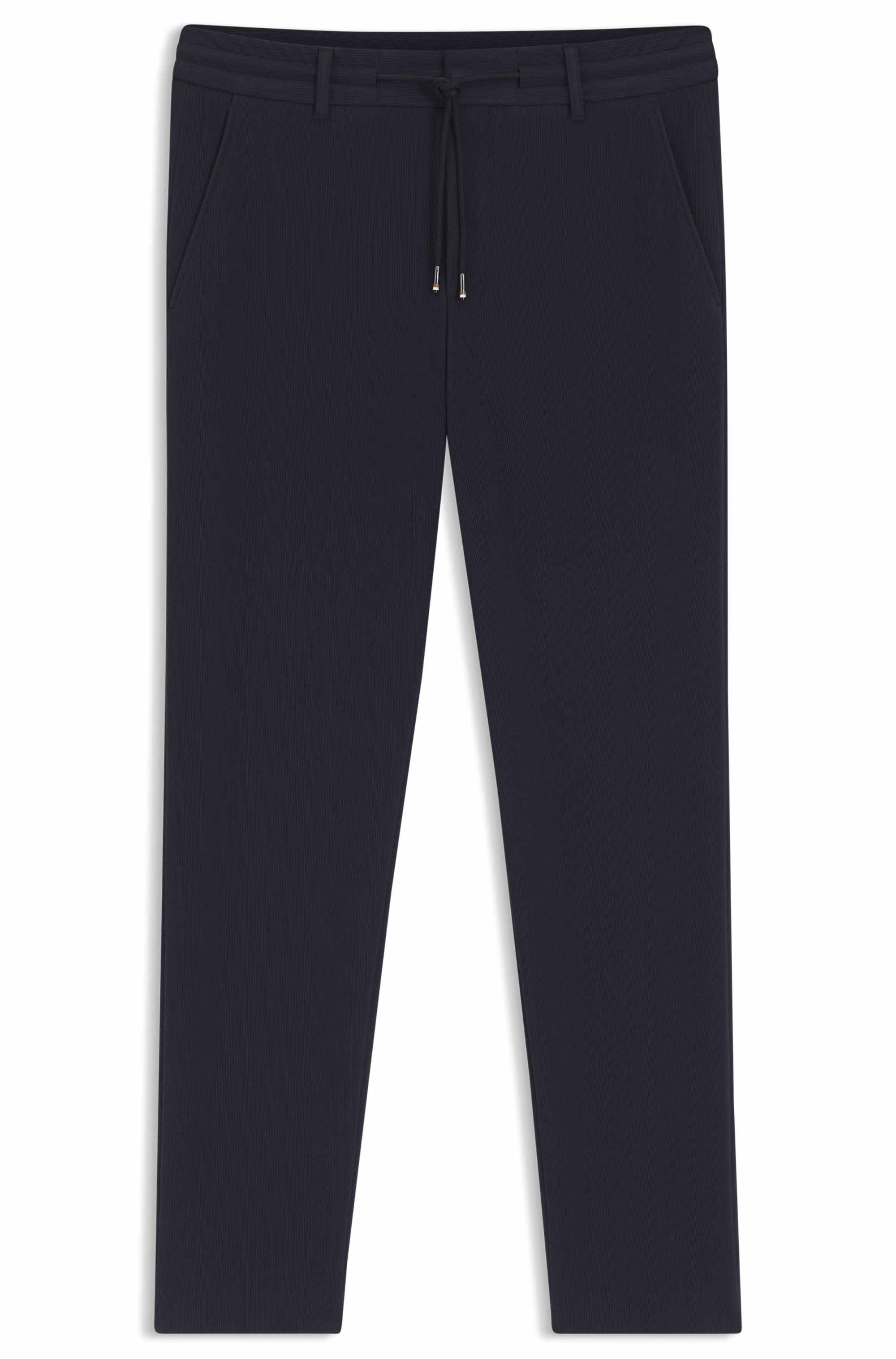 Tapered-fit trousers in a cotton blend