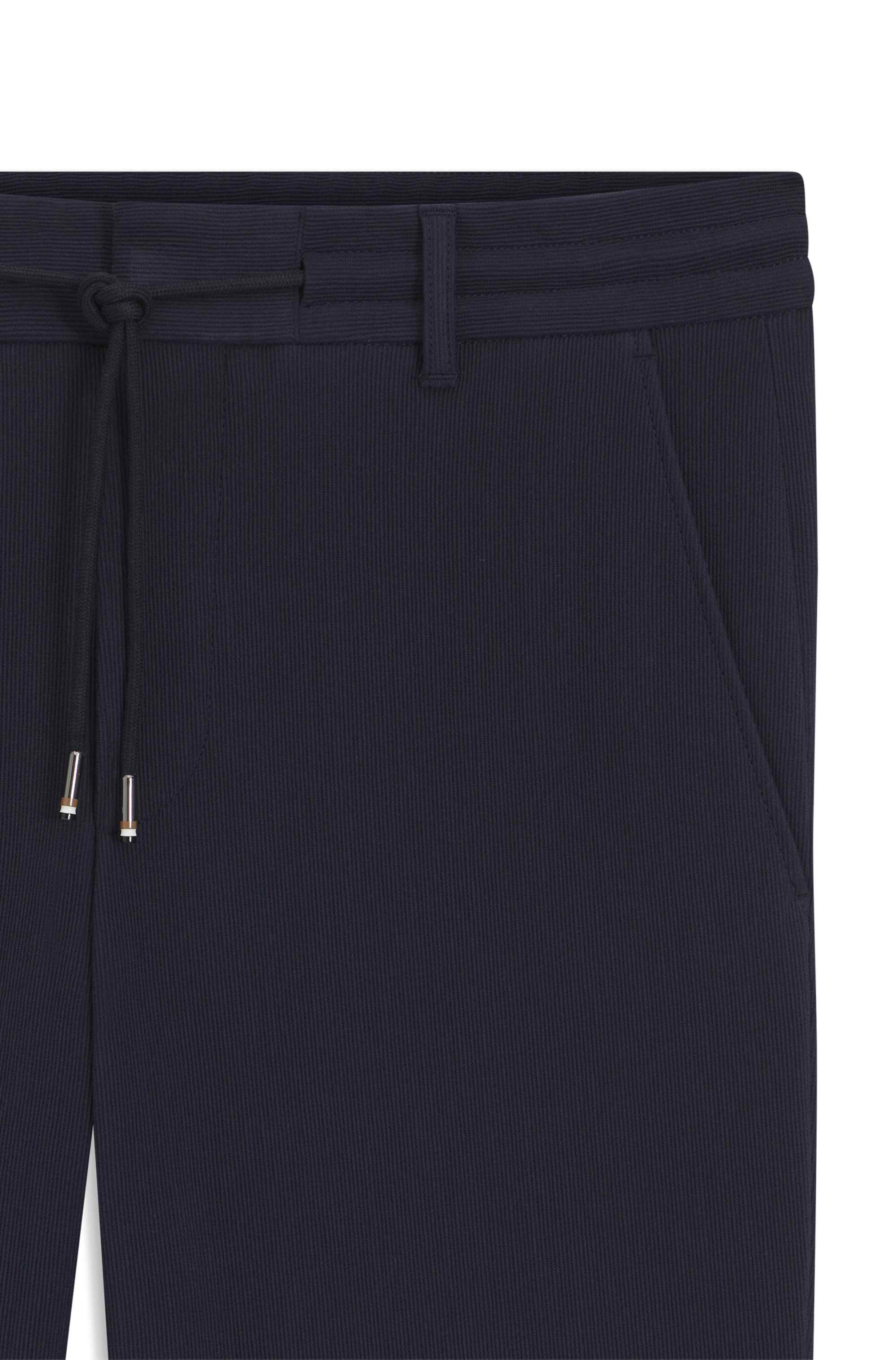 Tapered-fit trousers in a cotton blend