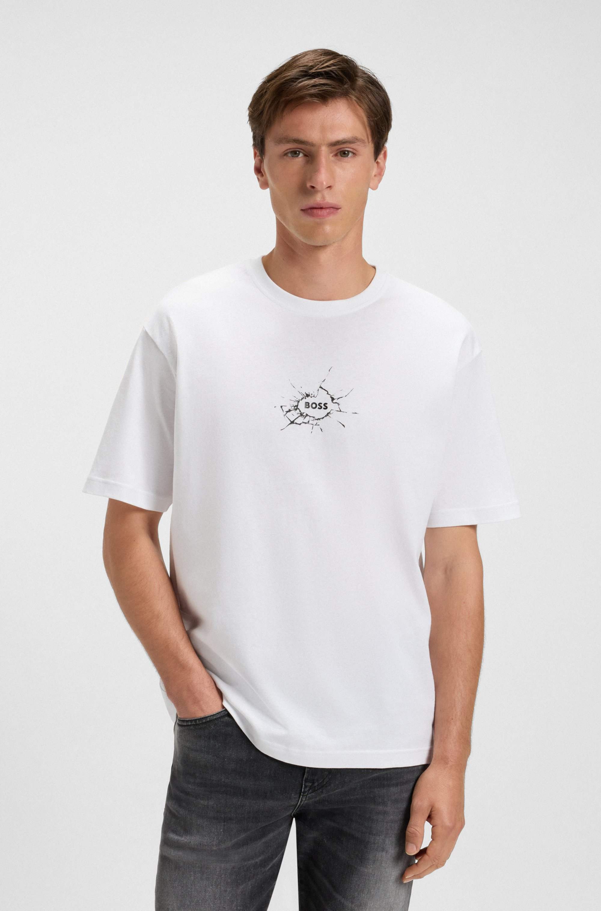Relaxed-fit T-shirt in cotton with logo artwork
