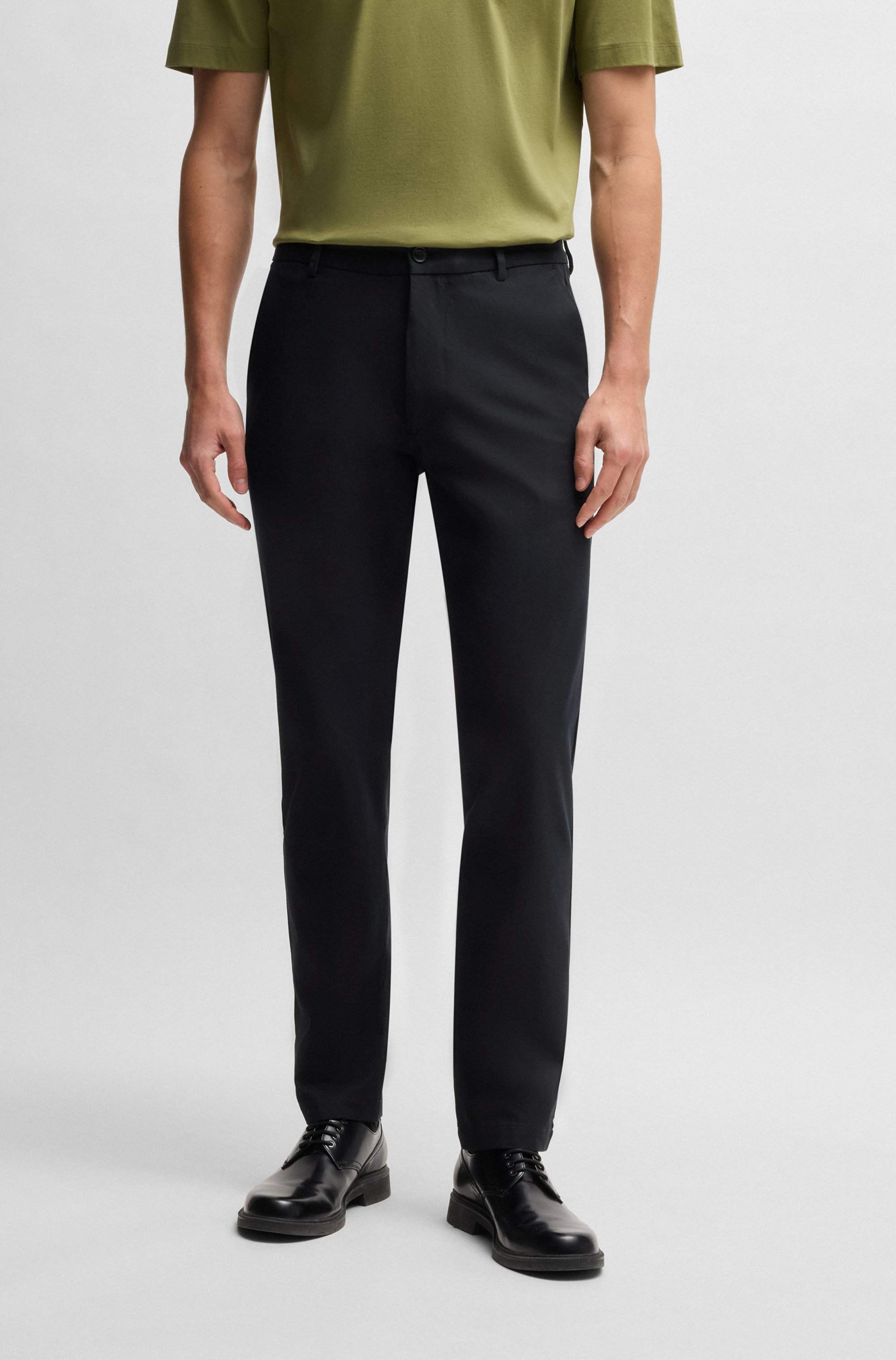 Modern-fit trousers in a stretch-cotton blend