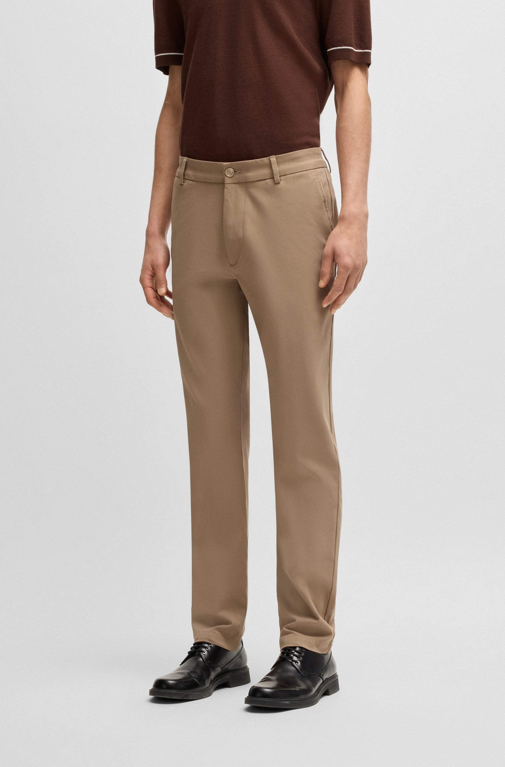 Modern-fit trousers in a stretch-cotton blend