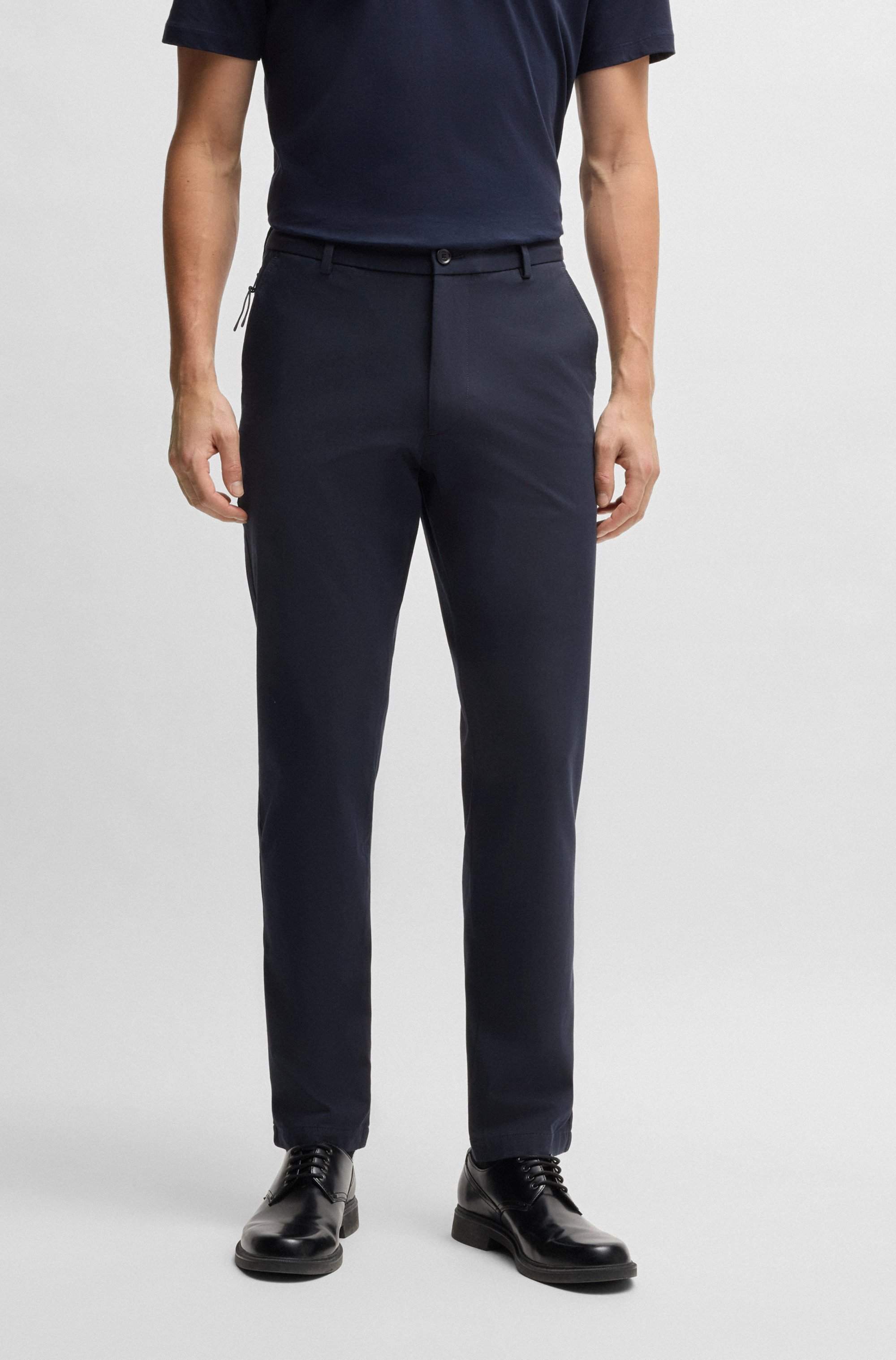 Modern-fit trousers in a stretch-cotton blend
