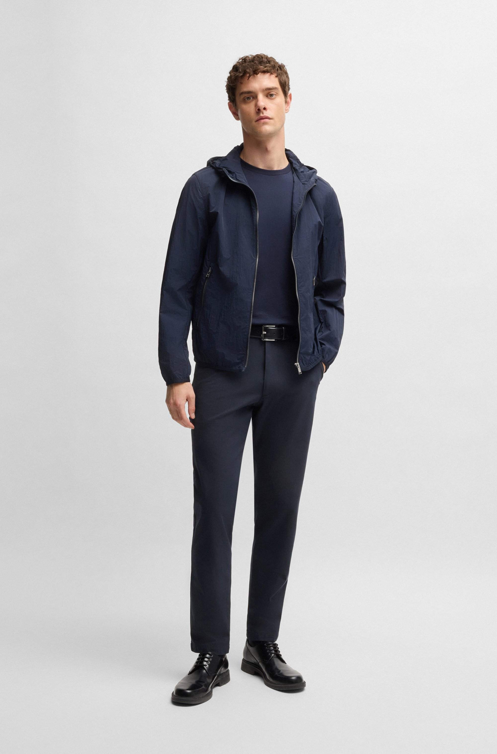 Modern-fit trousers in a stretch-cotton blend