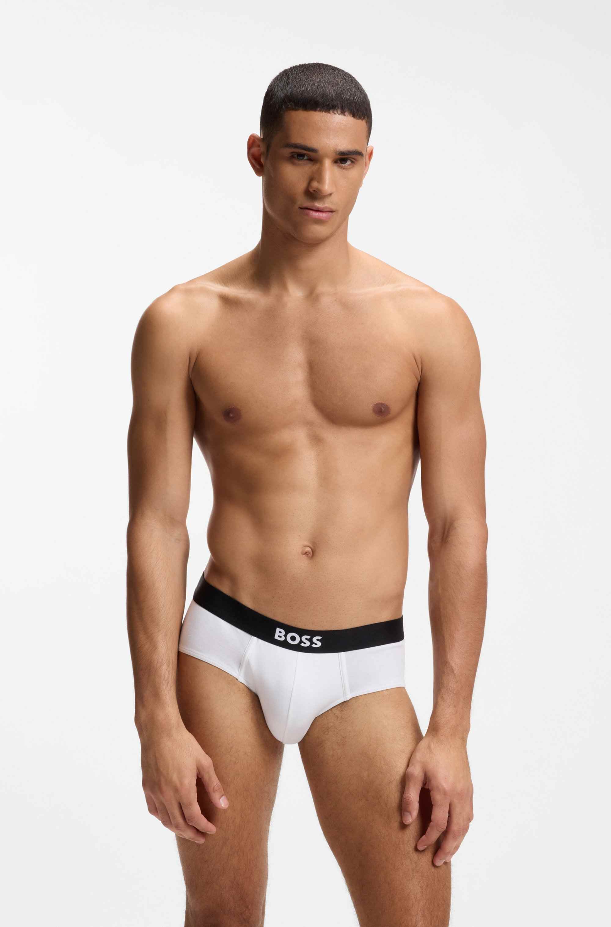 Three-pack low-rise briefs in stretch cotton