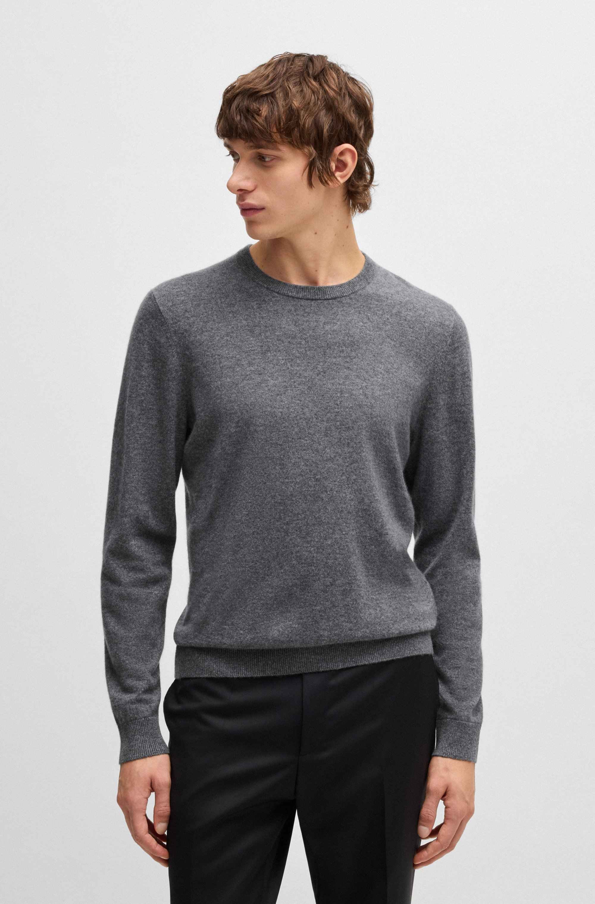 Regular-fit sweater in pure cashmere