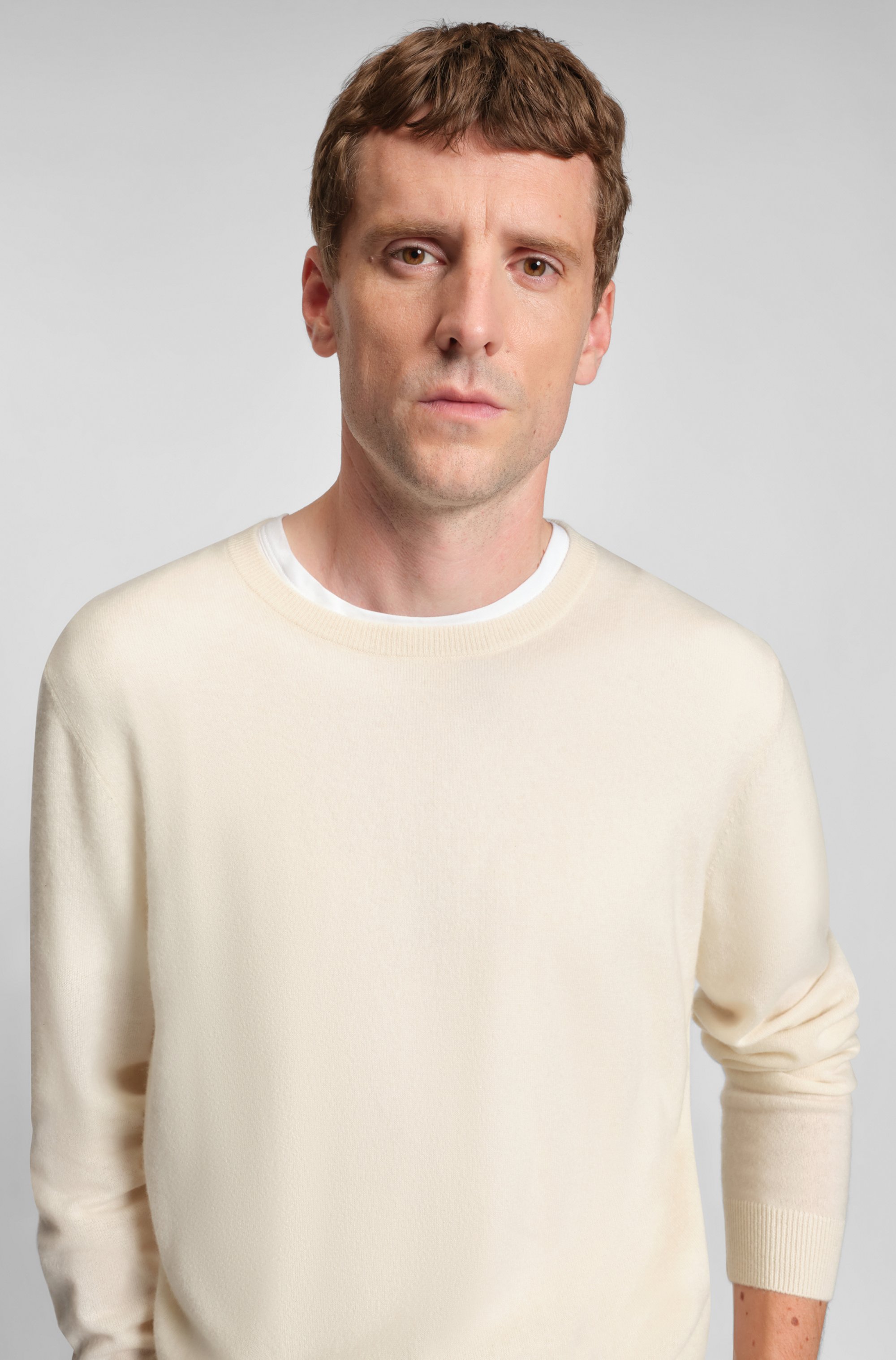 Regular-fit sweater in pure cashmere