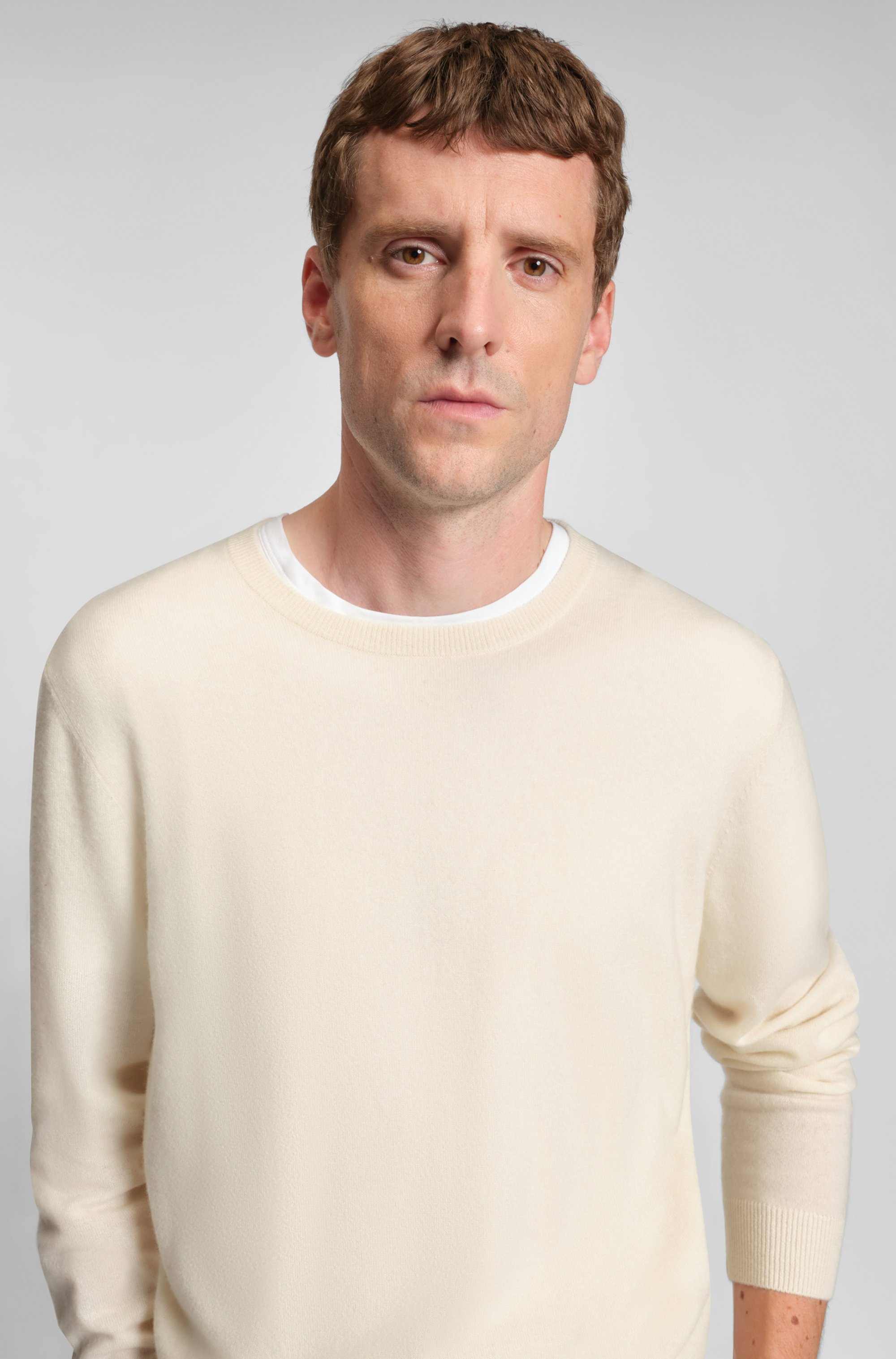 Regular-fit sweater in pure cashmere