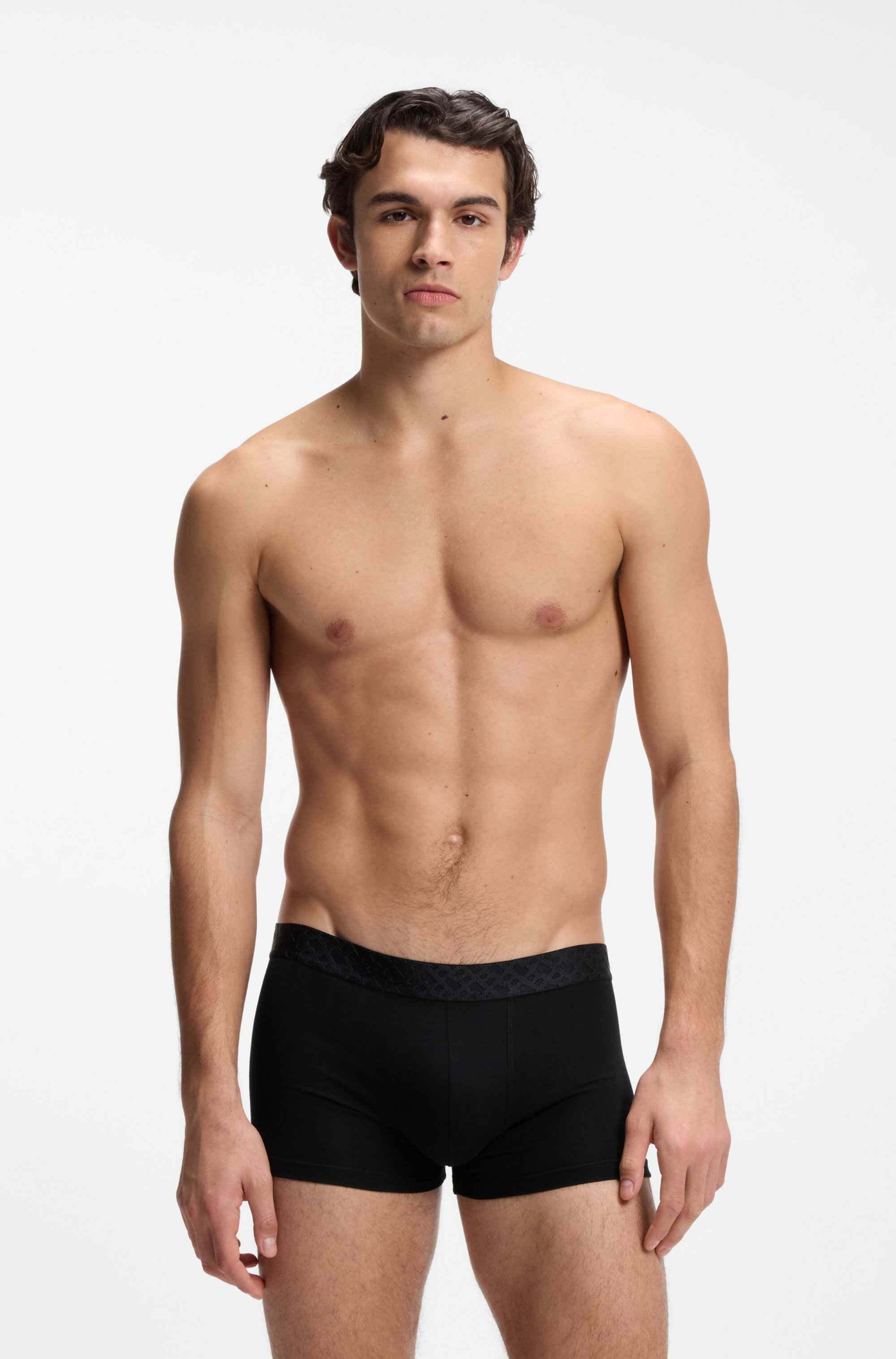Three-pack of stretch-cotton trunks