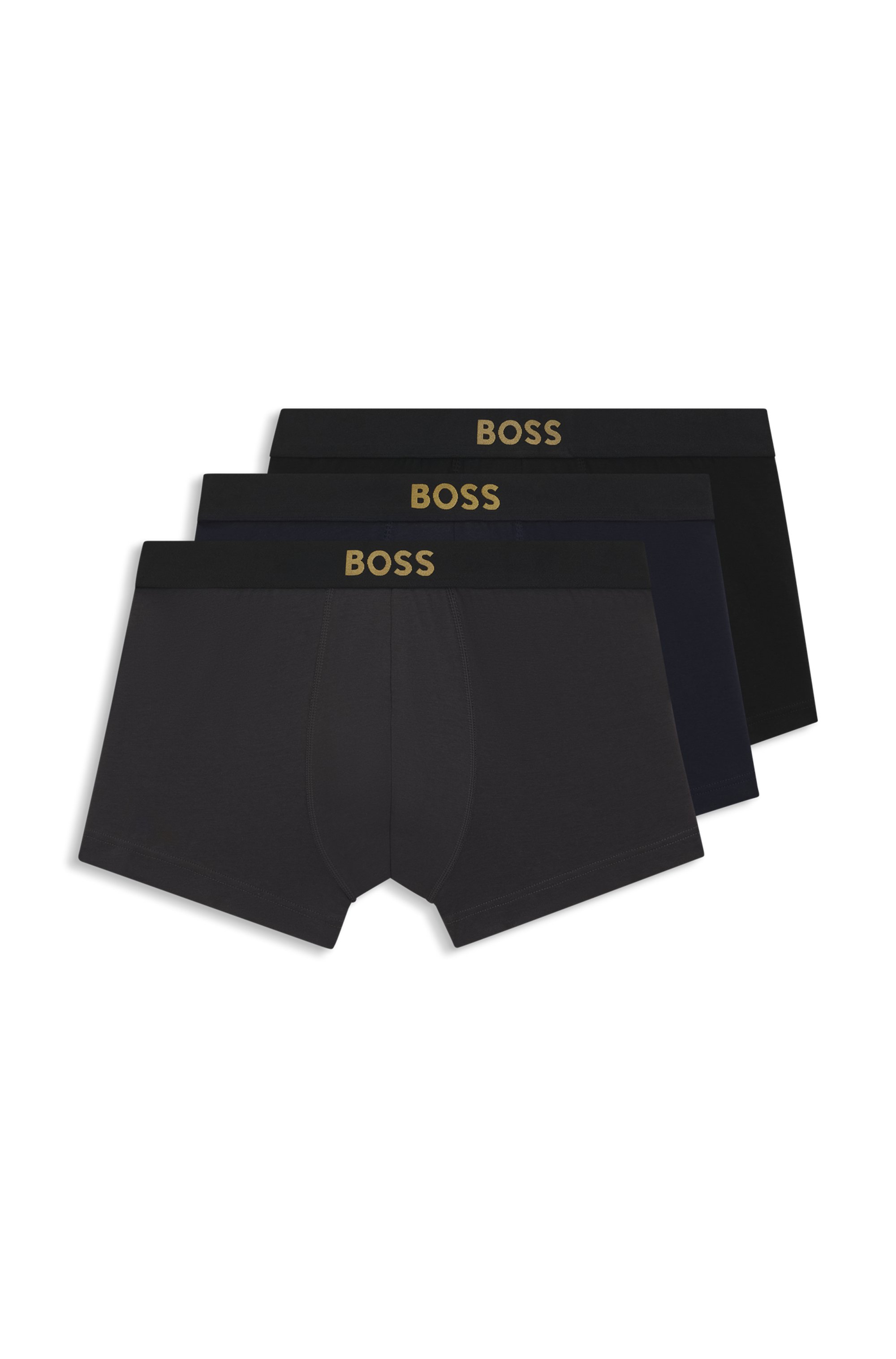 Three-pack of stretch-cotton trunks