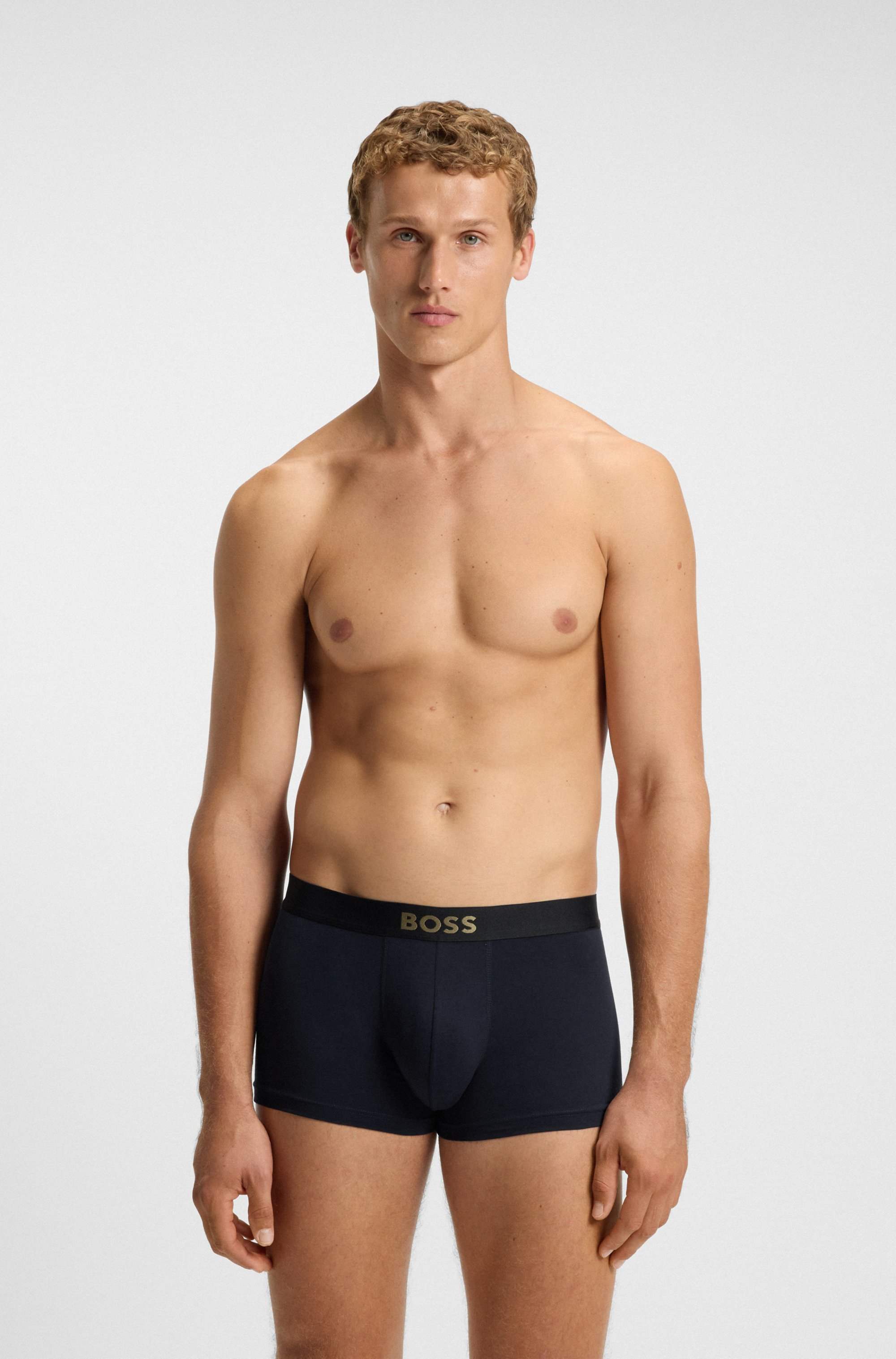 Three-pack of stretch-cotton trunks