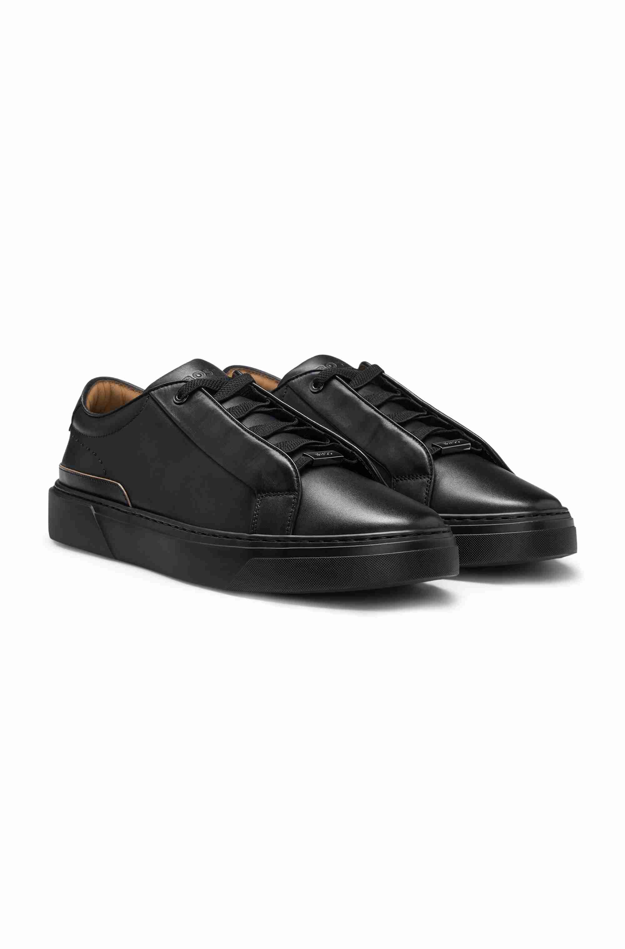 Gary leather trainers with hidden laces