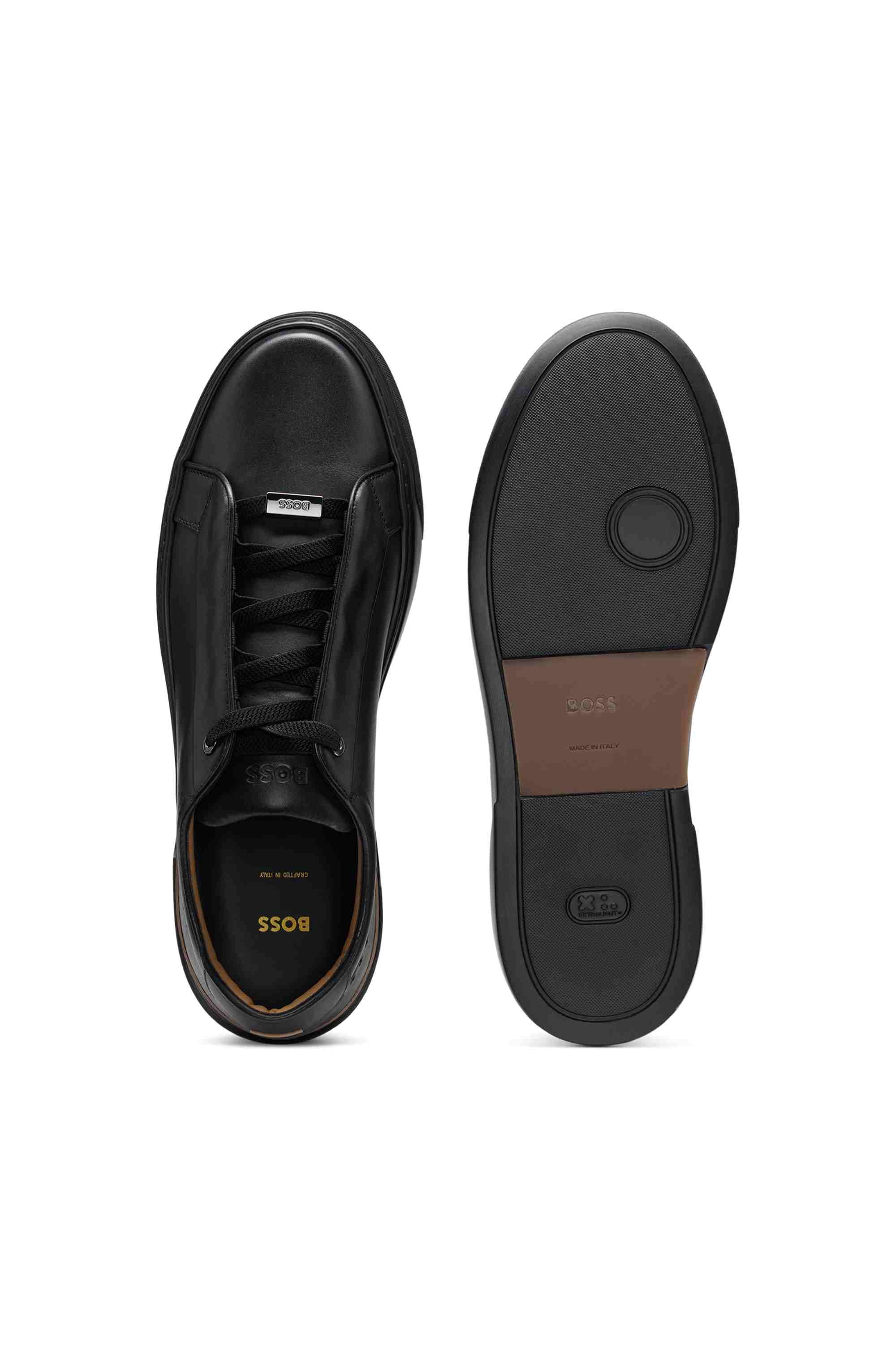 Gary leather trainers with hidden laces