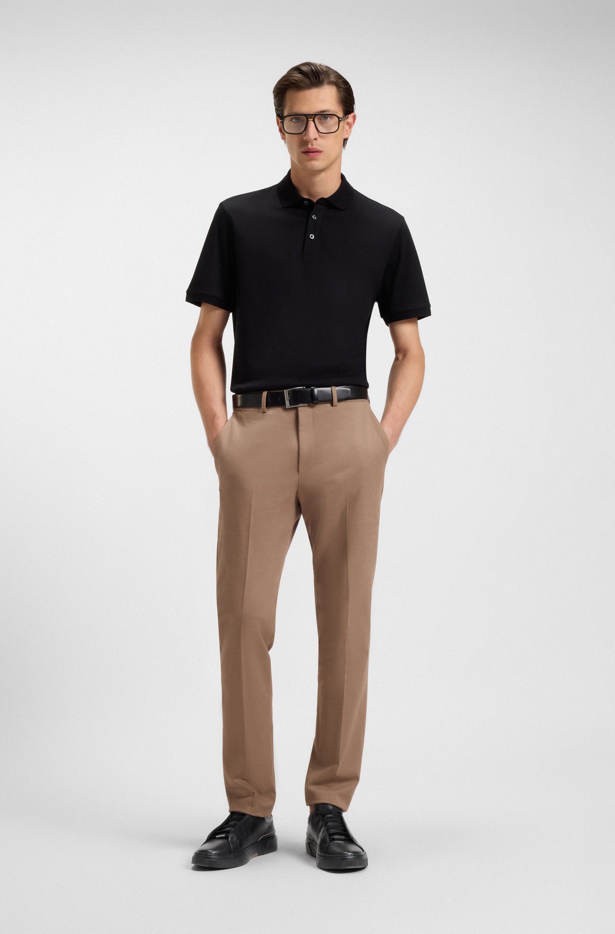 Gary leather trainers with hidden laces