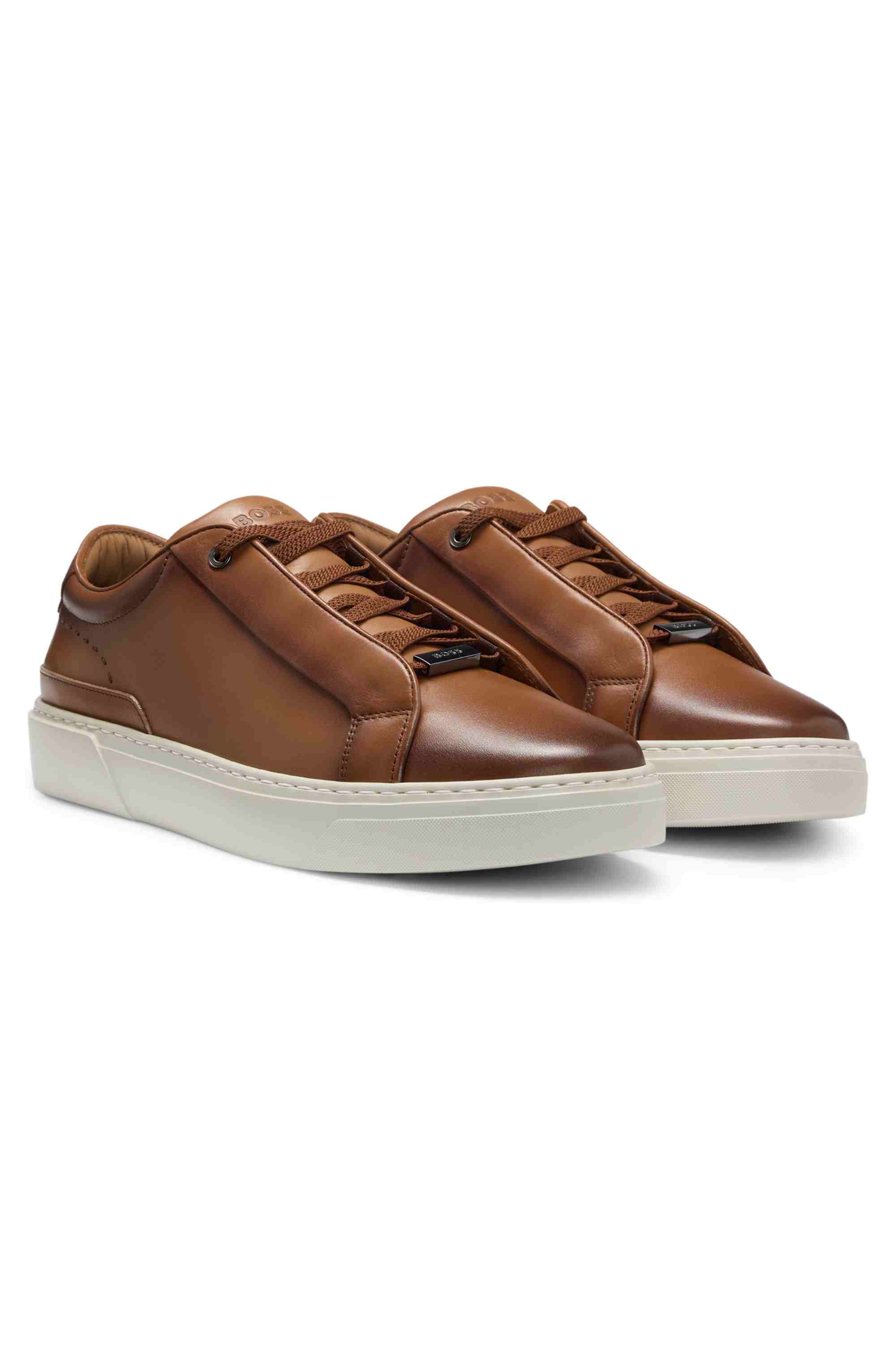 Gary leather trainers with hidden laces
