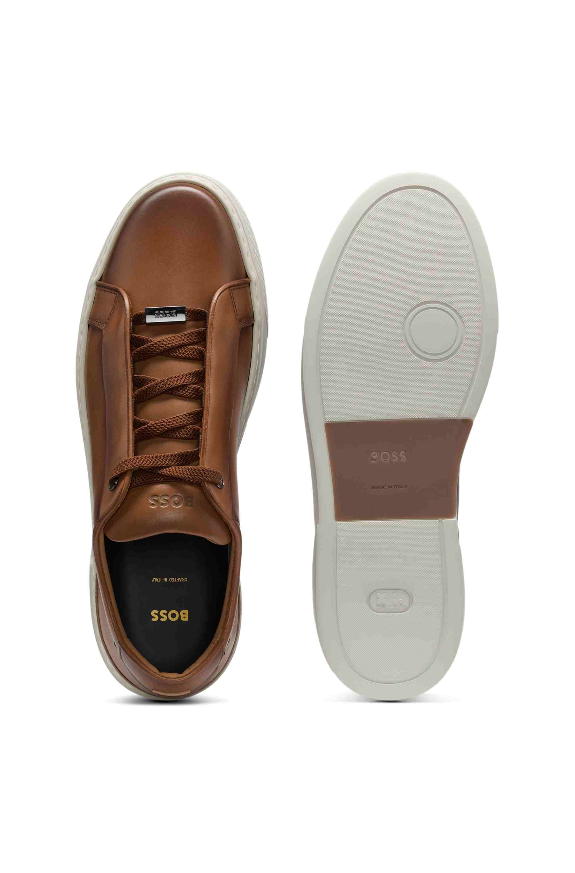 Gary leather trainers with hidden laces