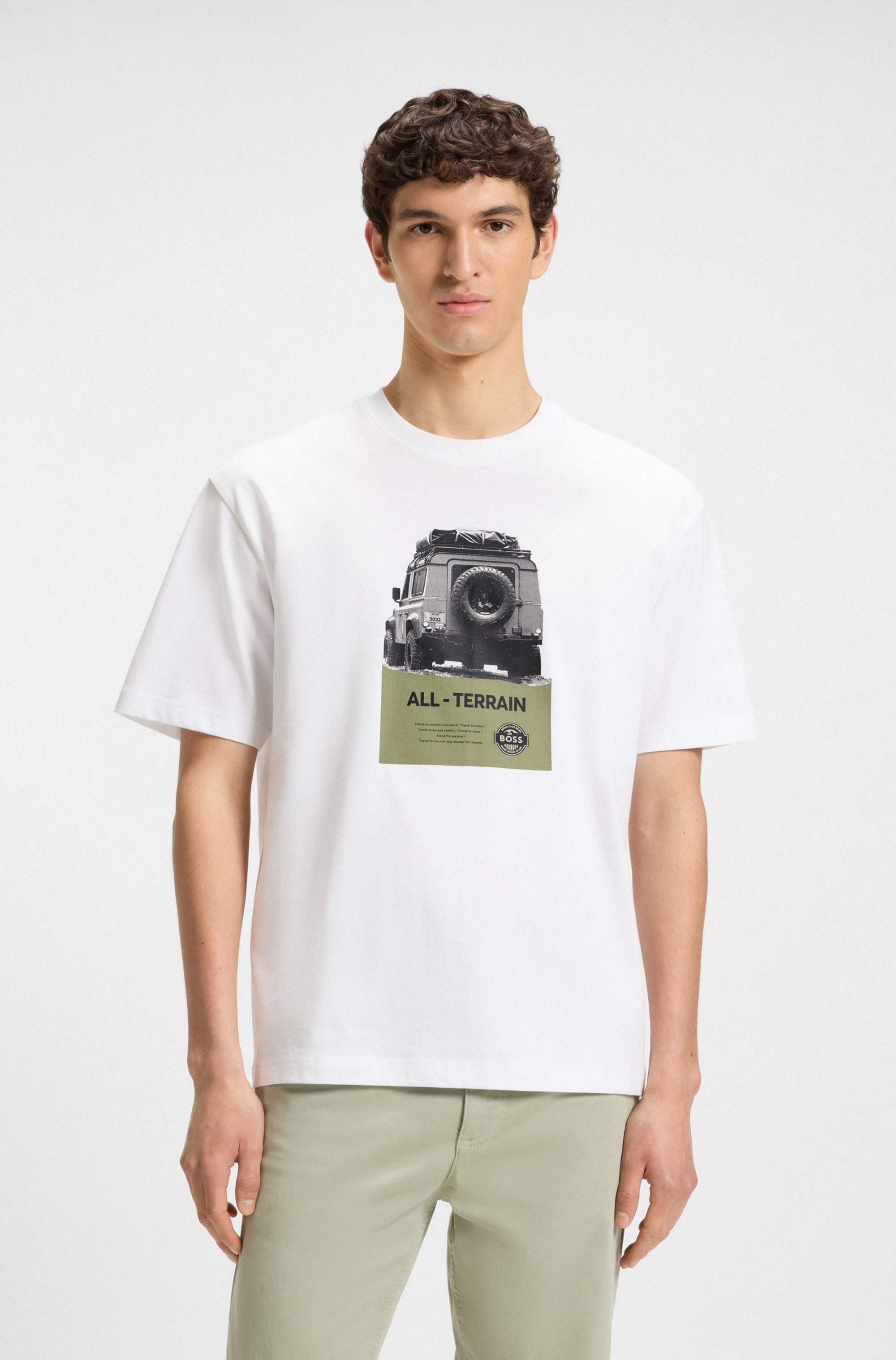 Relaxed-fit T-shirt in cotton jersey with printed artwork