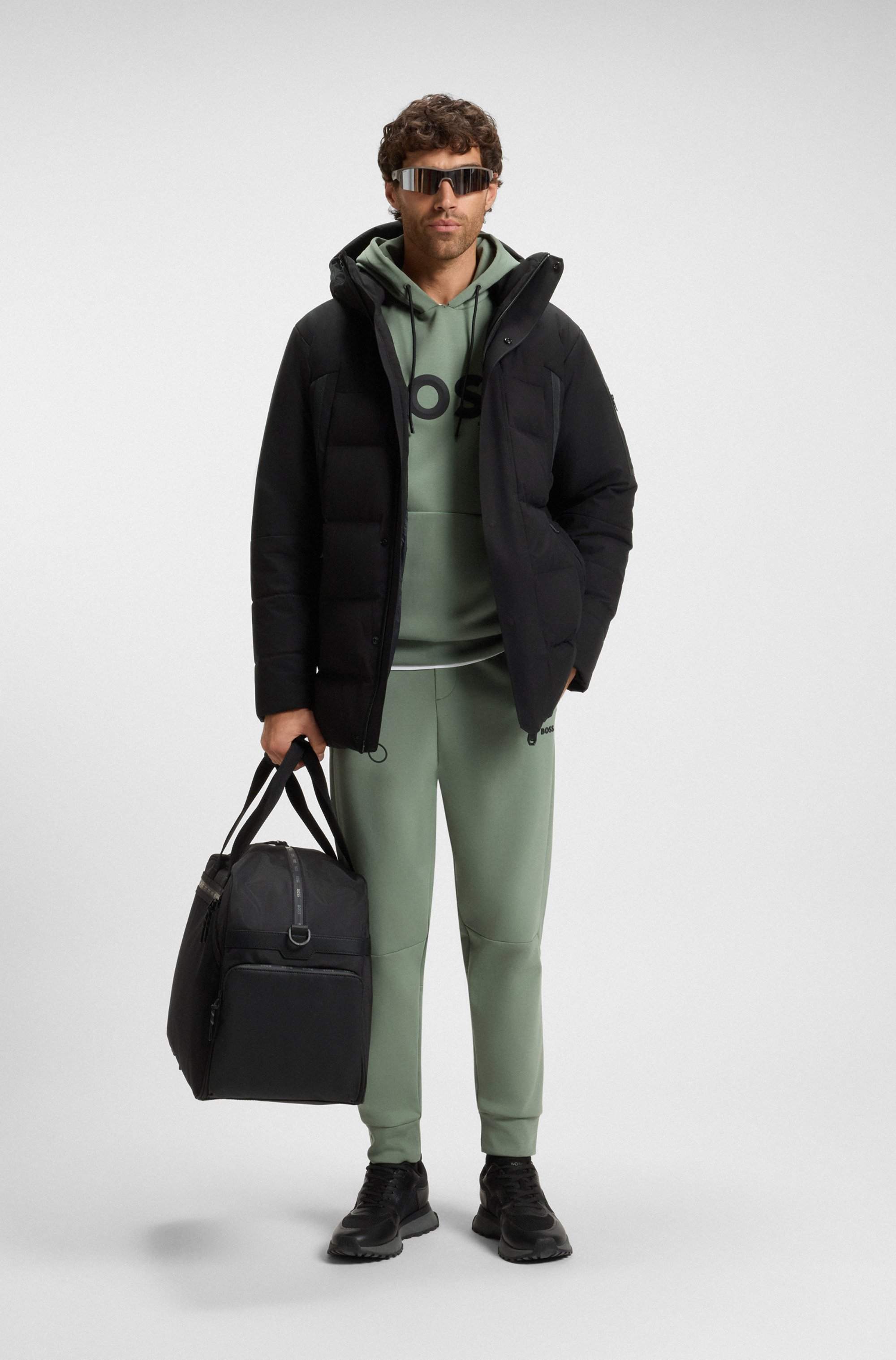 Water-repellent parka jacket with down filling