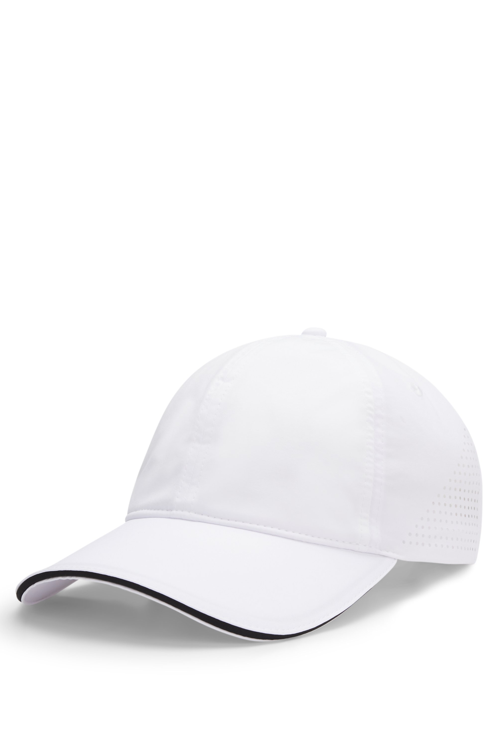 Stretch-nylon cap with gloss logo