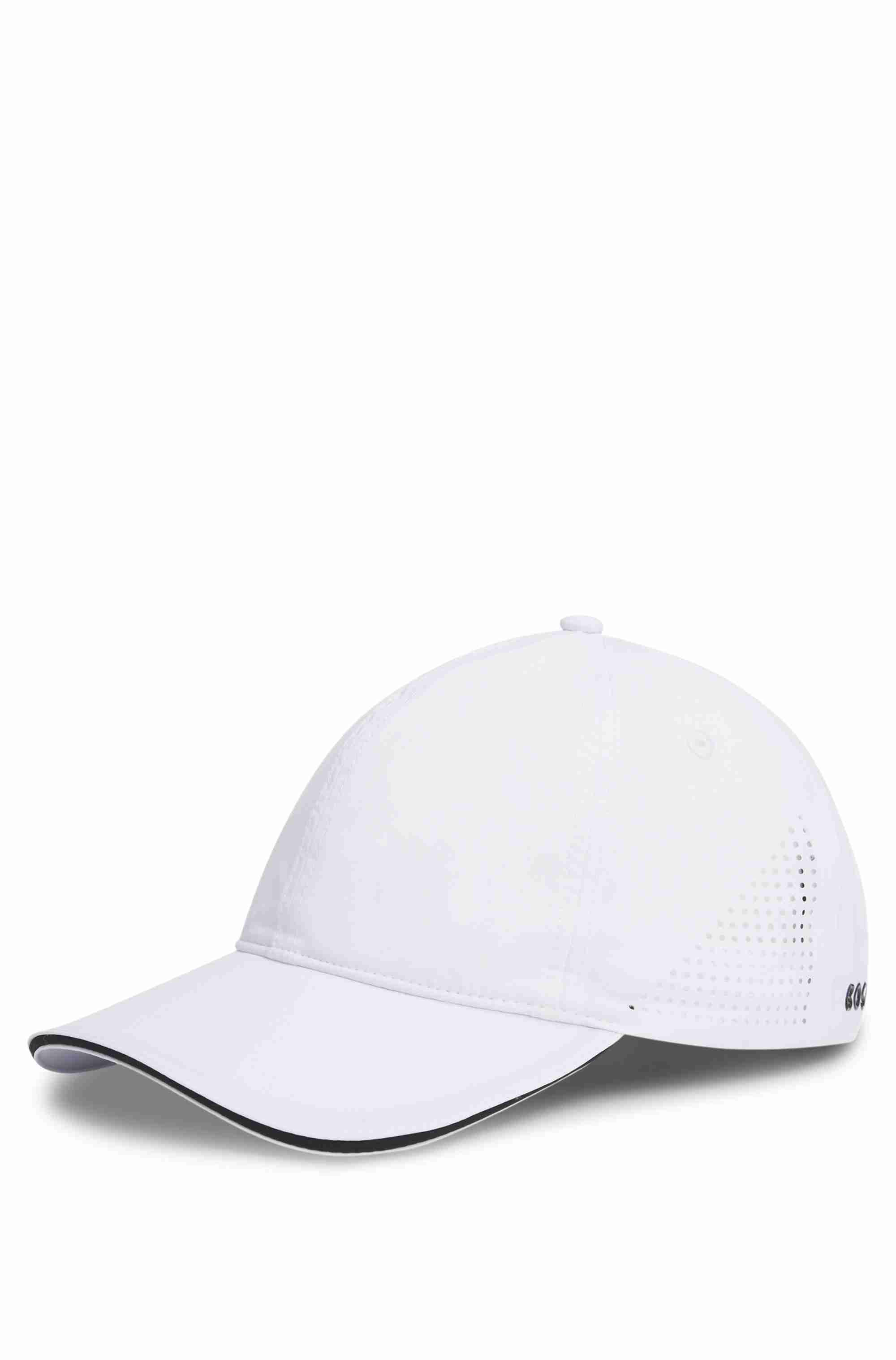 Stretch-nylon cap with gloss logo