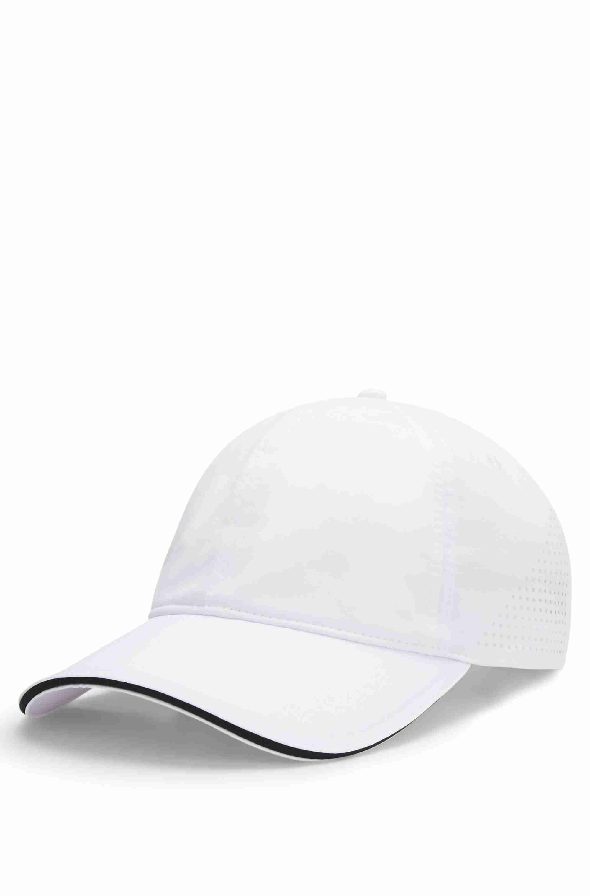 Stretch-nylon cap with gloss logo