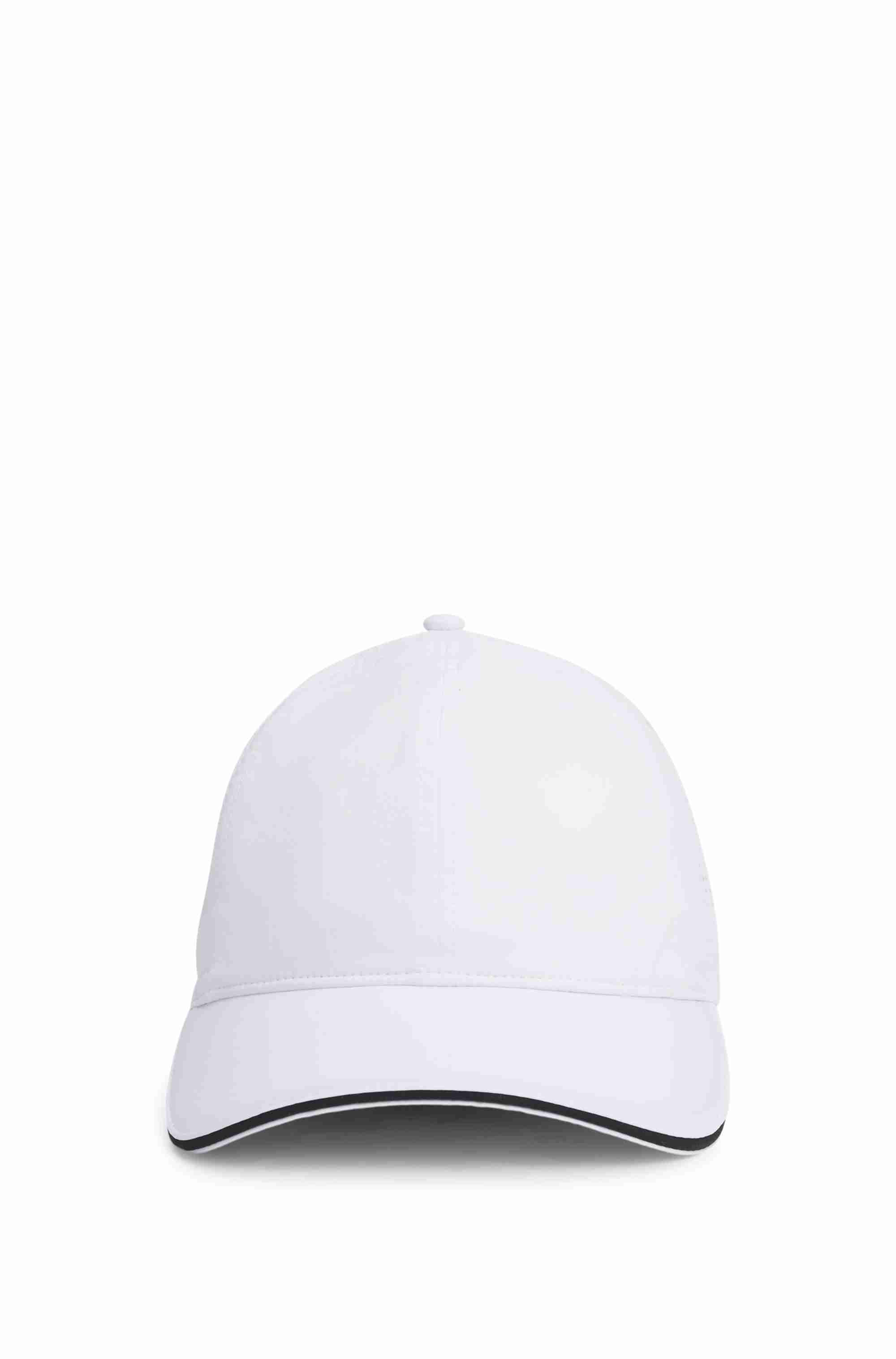 Stretch-nylon cap with gloss logo