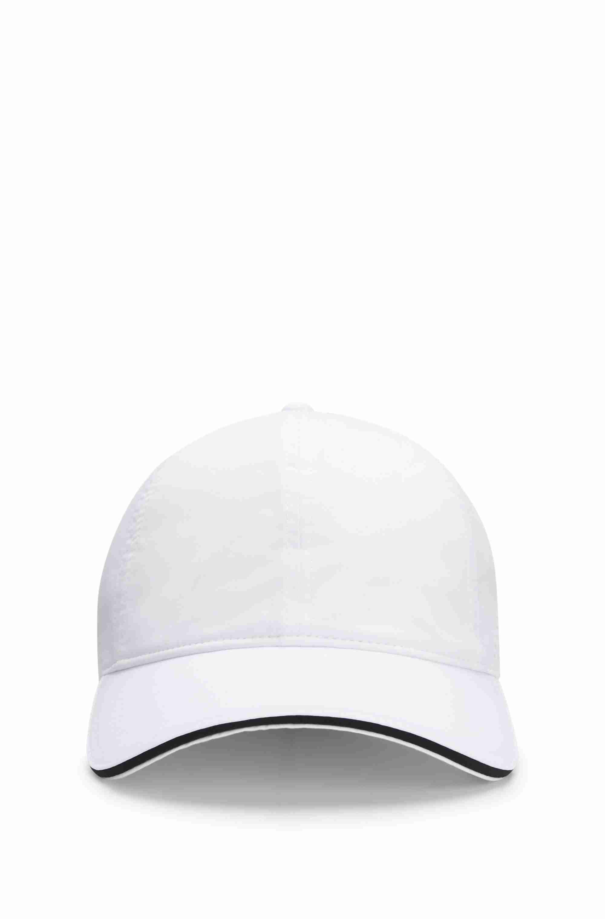 Stretch-nylon cap with gloss logo