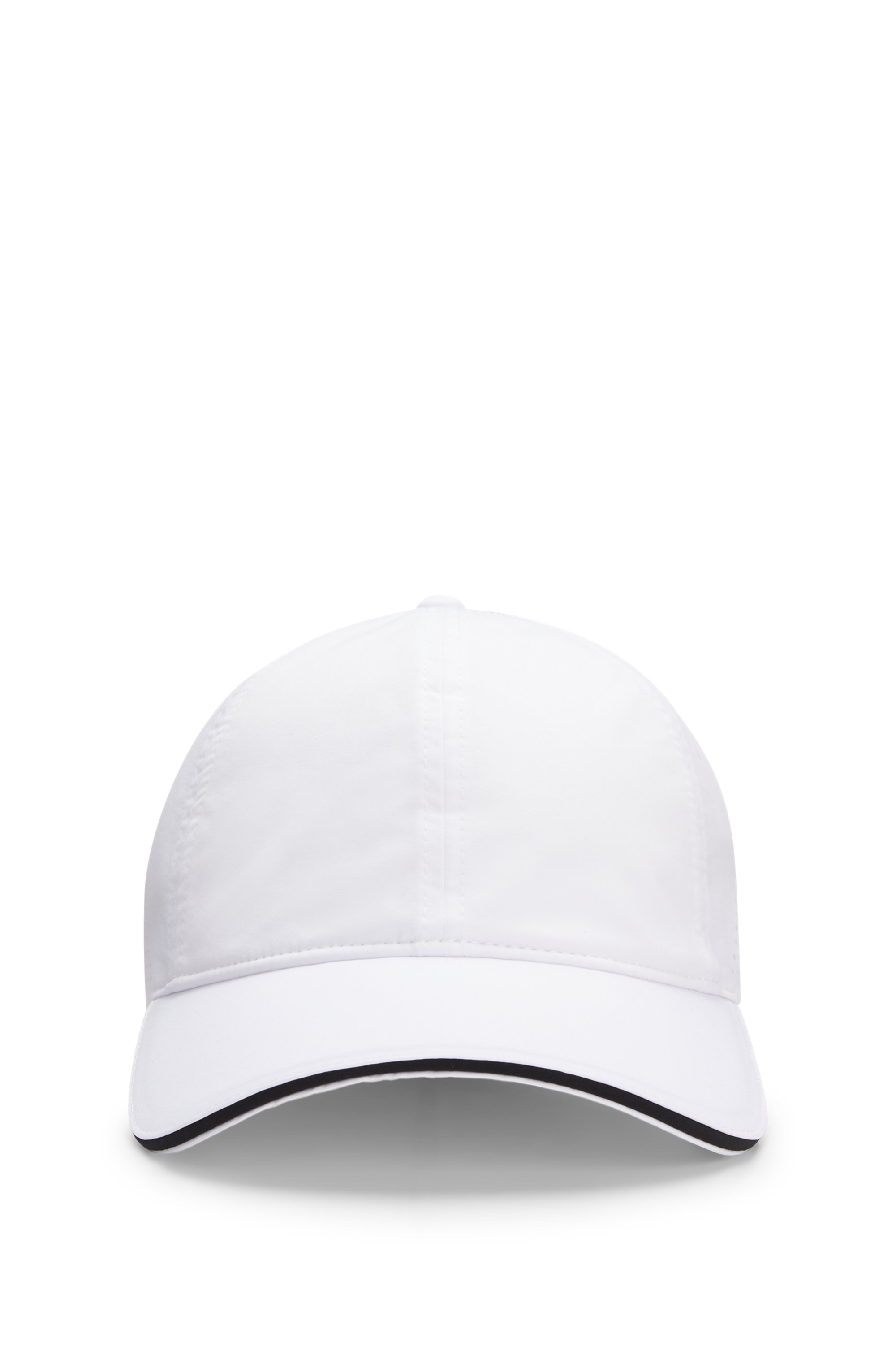 Stretch-nylon cap with gloss logo