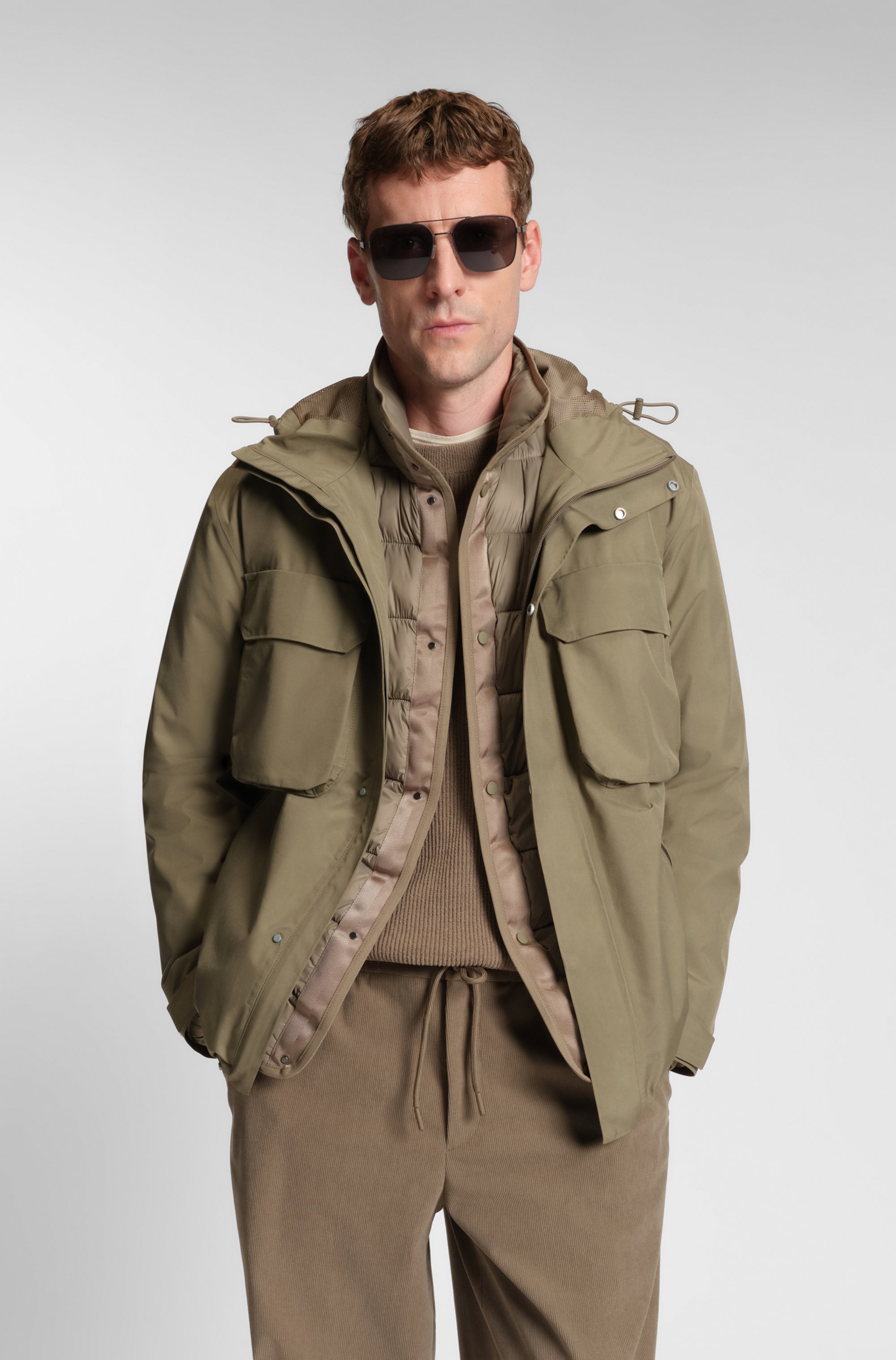 GORE-TEX® waterproof jacket with removable padded inner