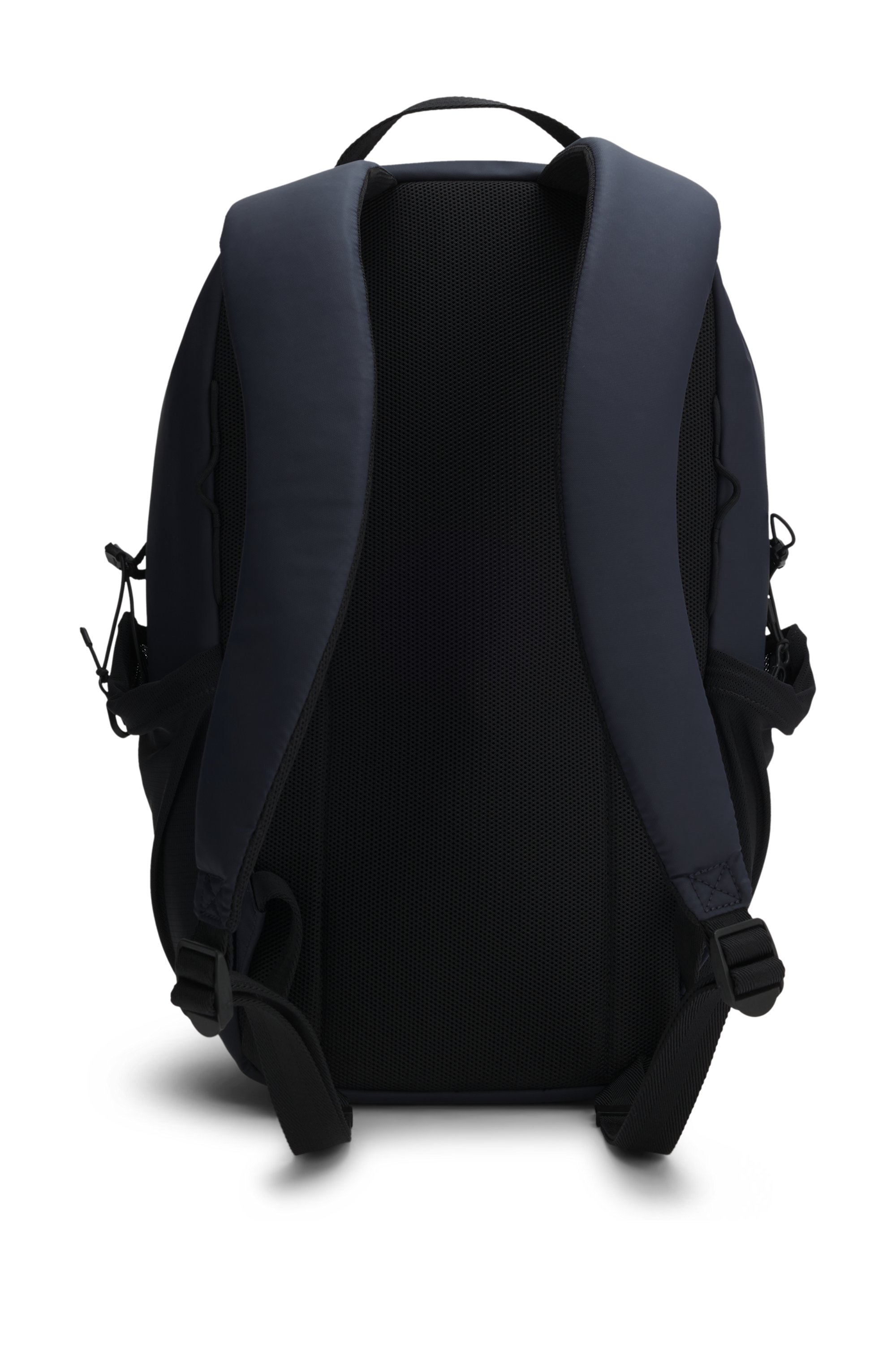 Faux-leather backpack with logo detail