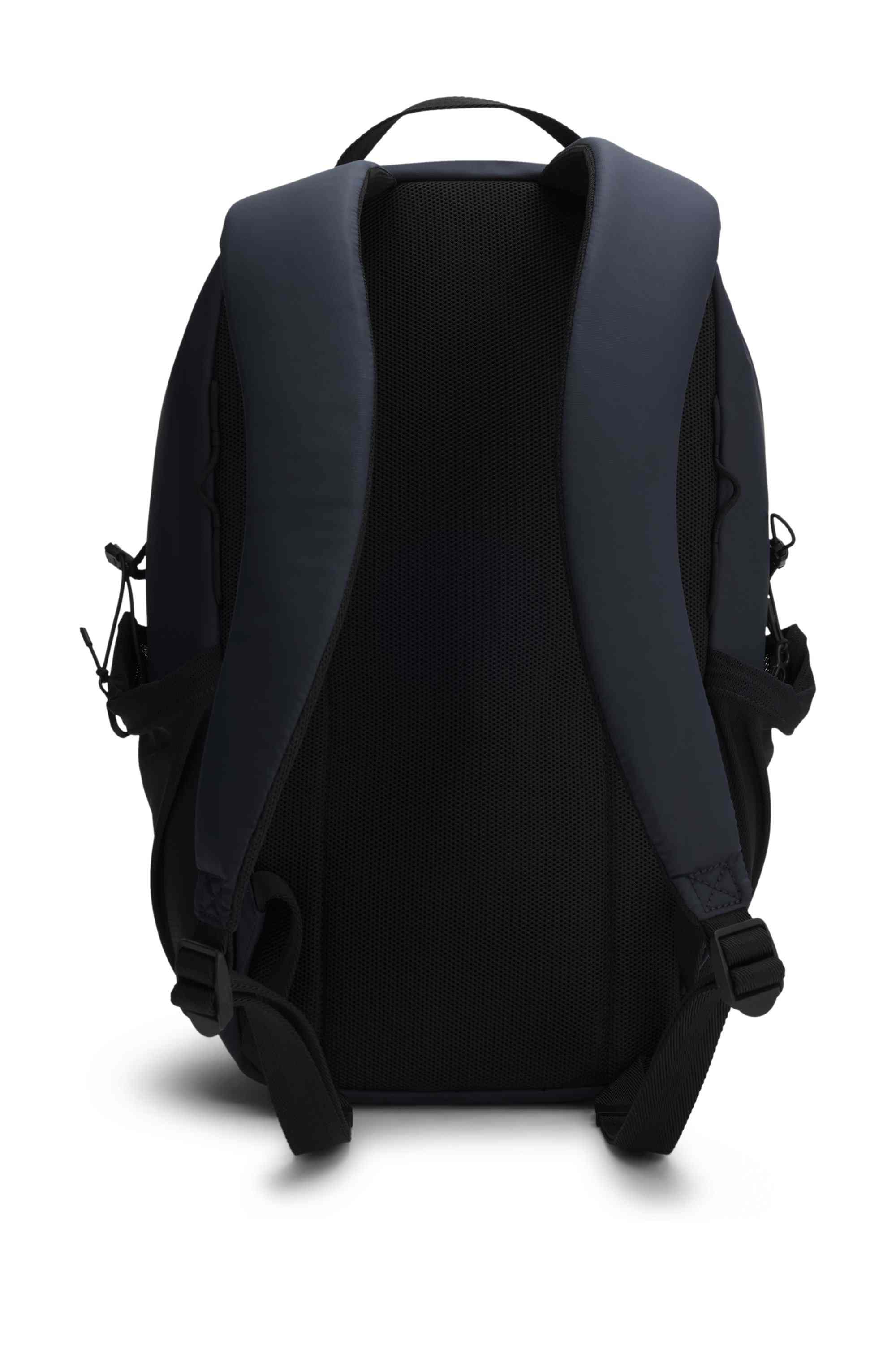 Faux-leather backpack with logo detail