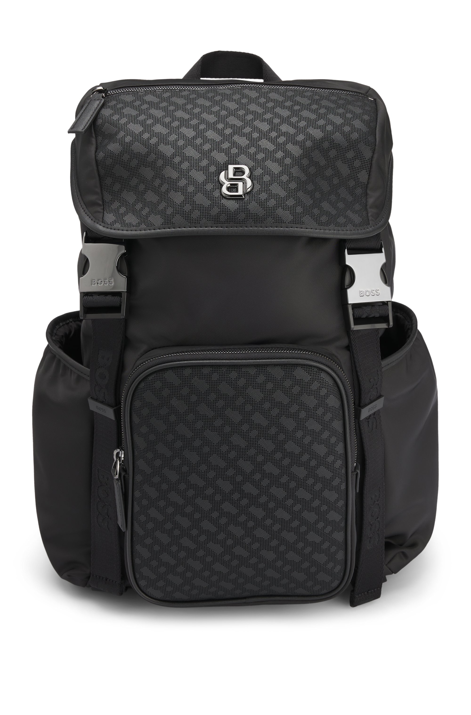Twill backpack with Double B monogram