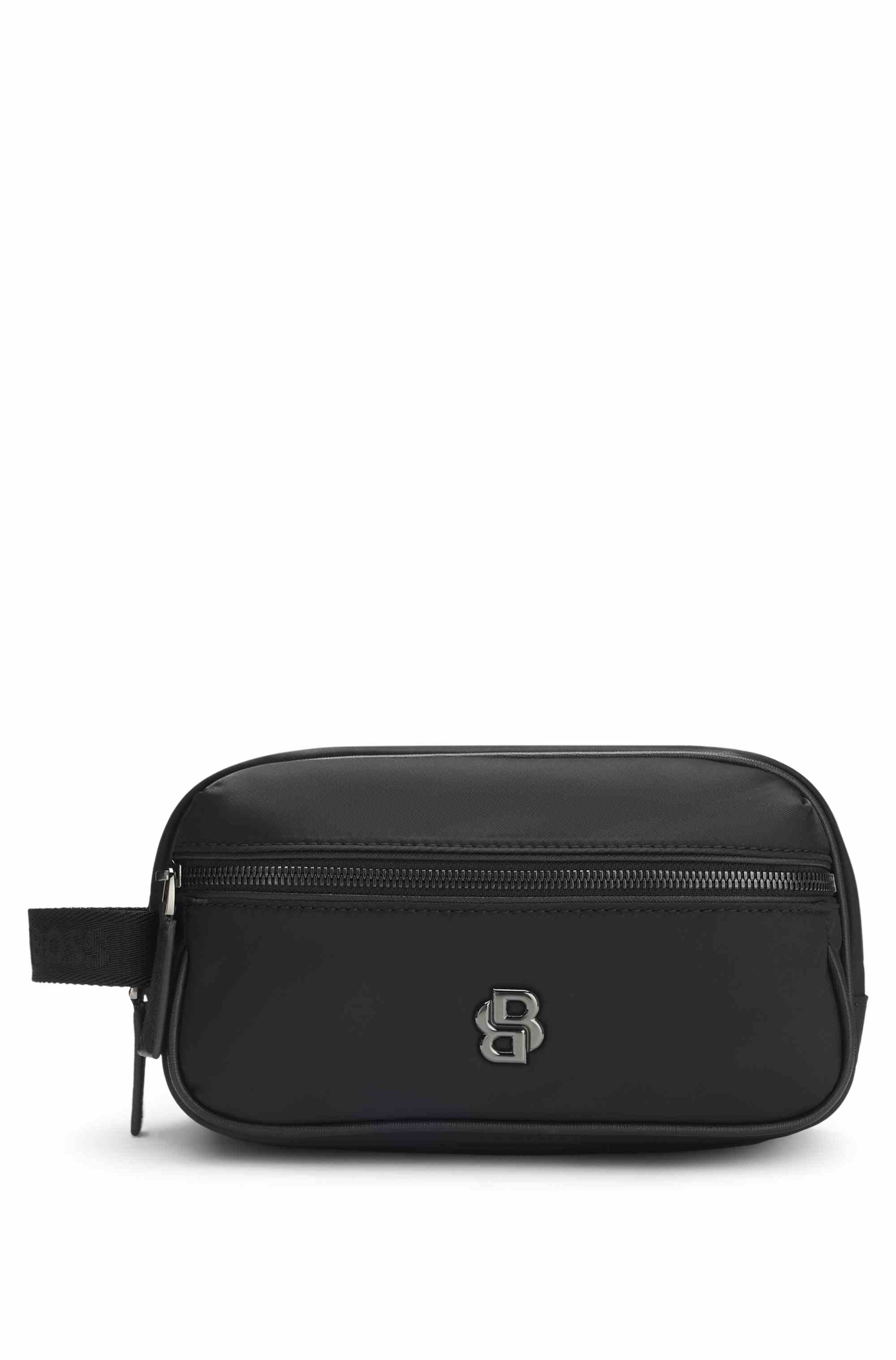 Twill washbag with Double B monogram hardware