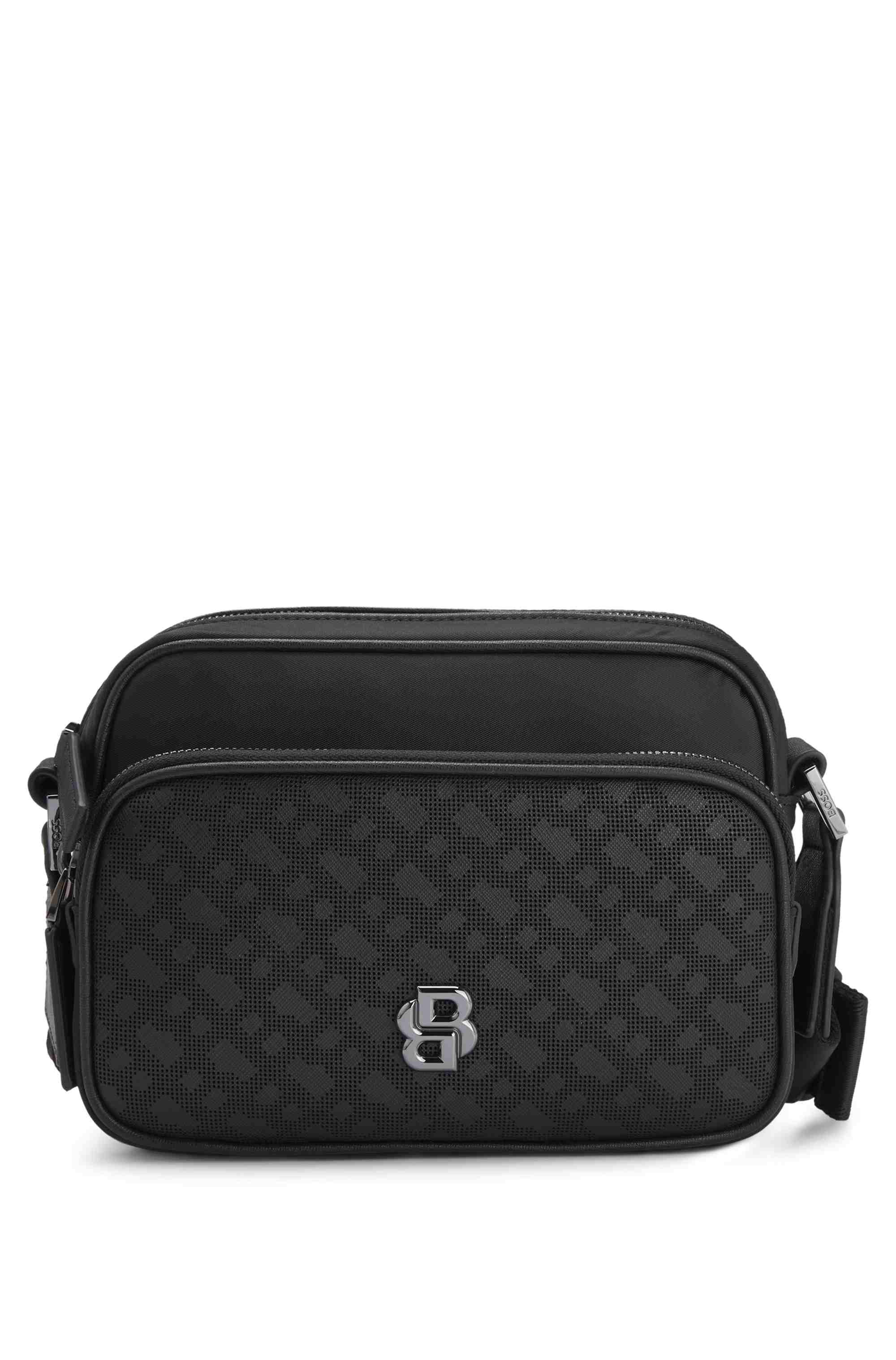 Crossbody bag with monogram pattern