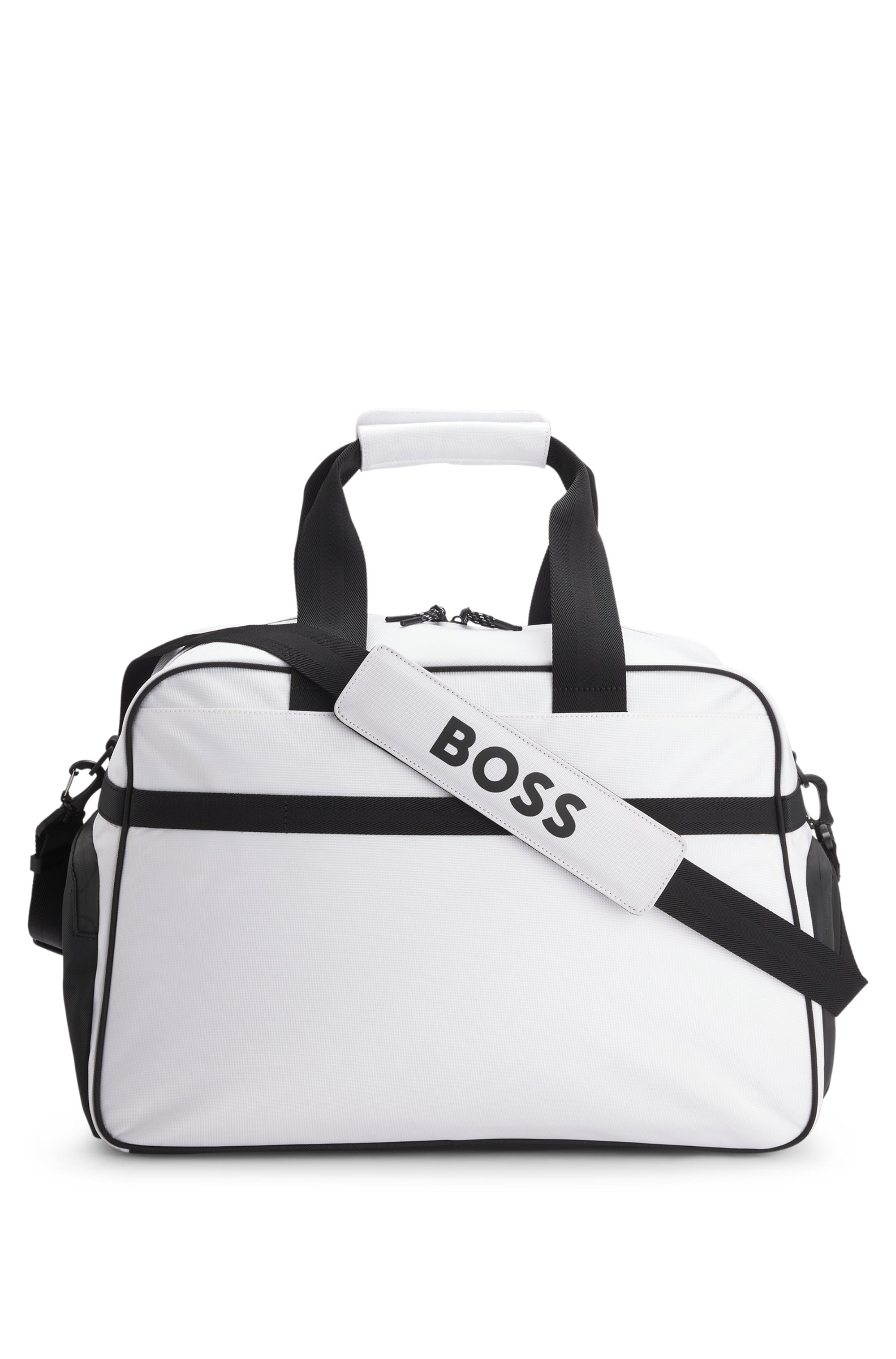 Colour-blocked holdall with reflective logo