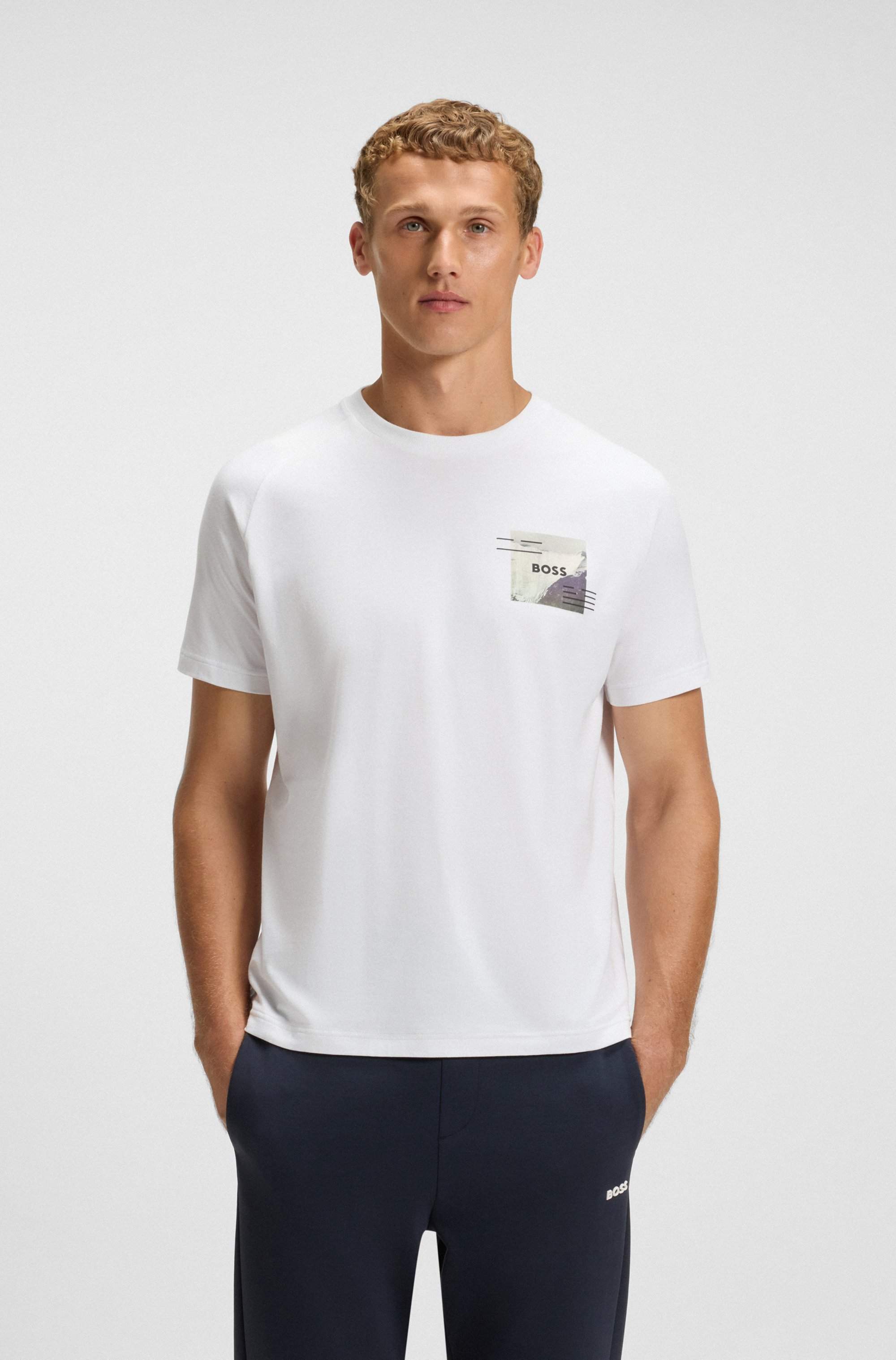 Relaxed-fit T-shirt with decorative reflective accents