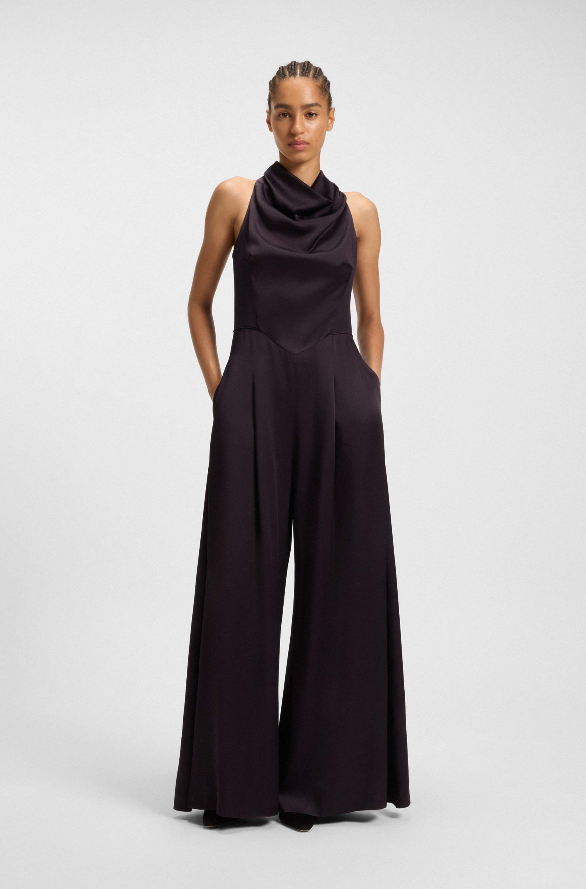 Sablé jumpsuit with draped neckline