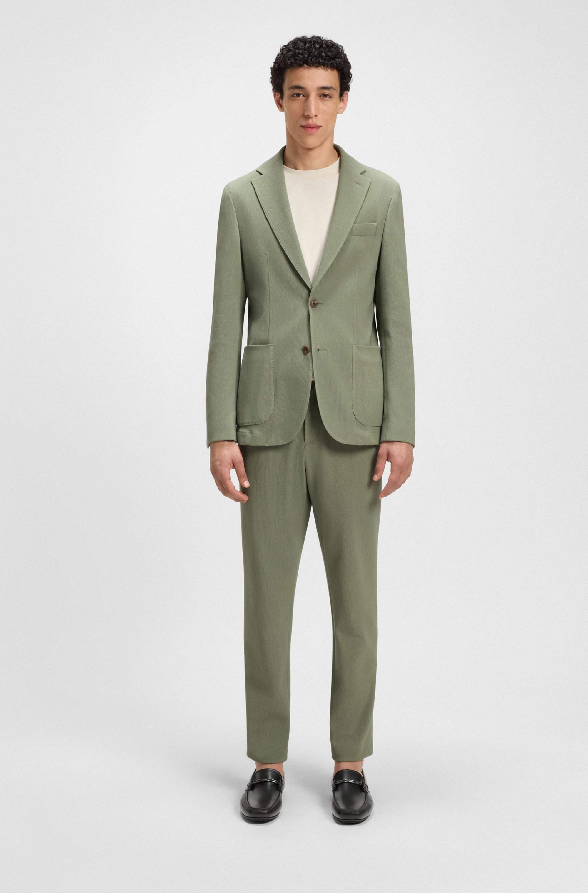 Leather loafers with branded hardware